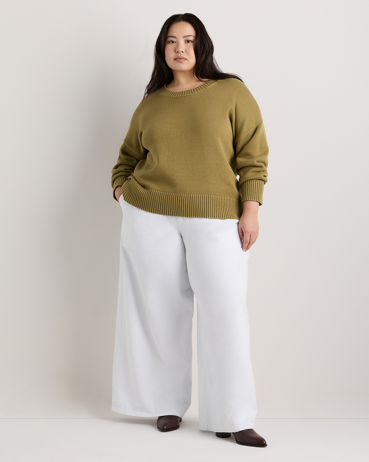 100% Organic Cotton Boyfriend Crew Sweater — Image 37