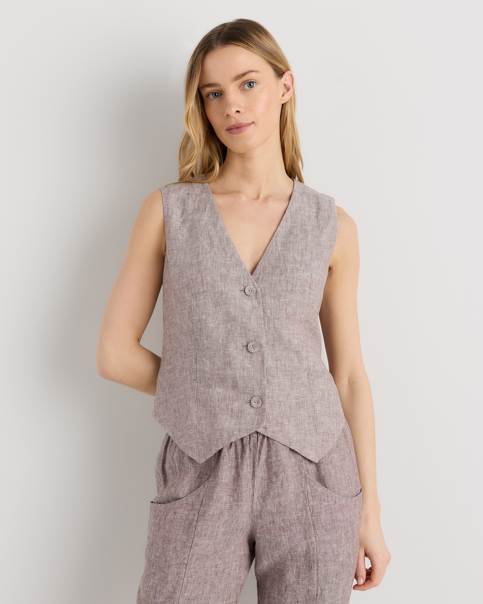 100% European Linen Vest — Image 15