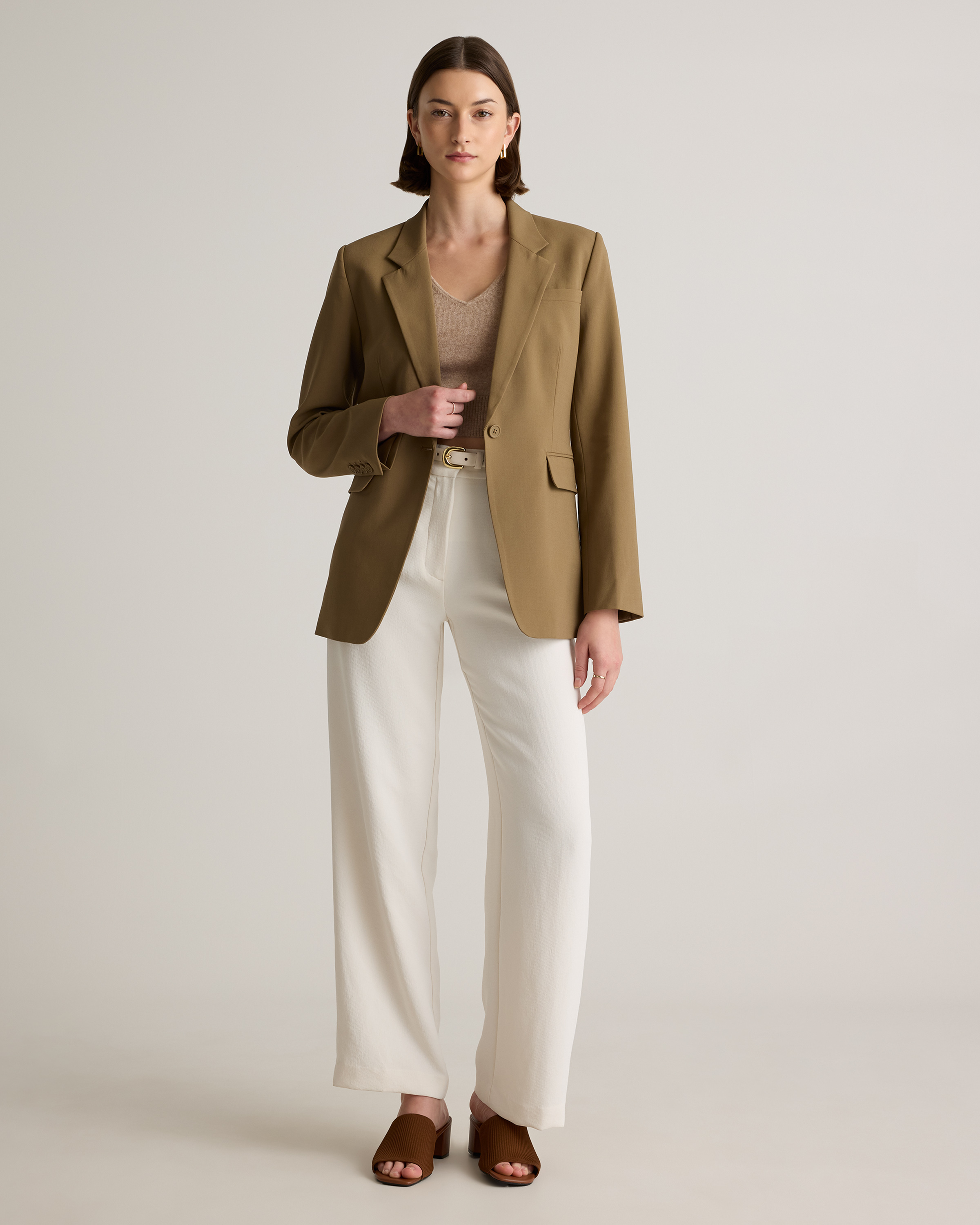 Italian Wool Long Blazer — Image 28