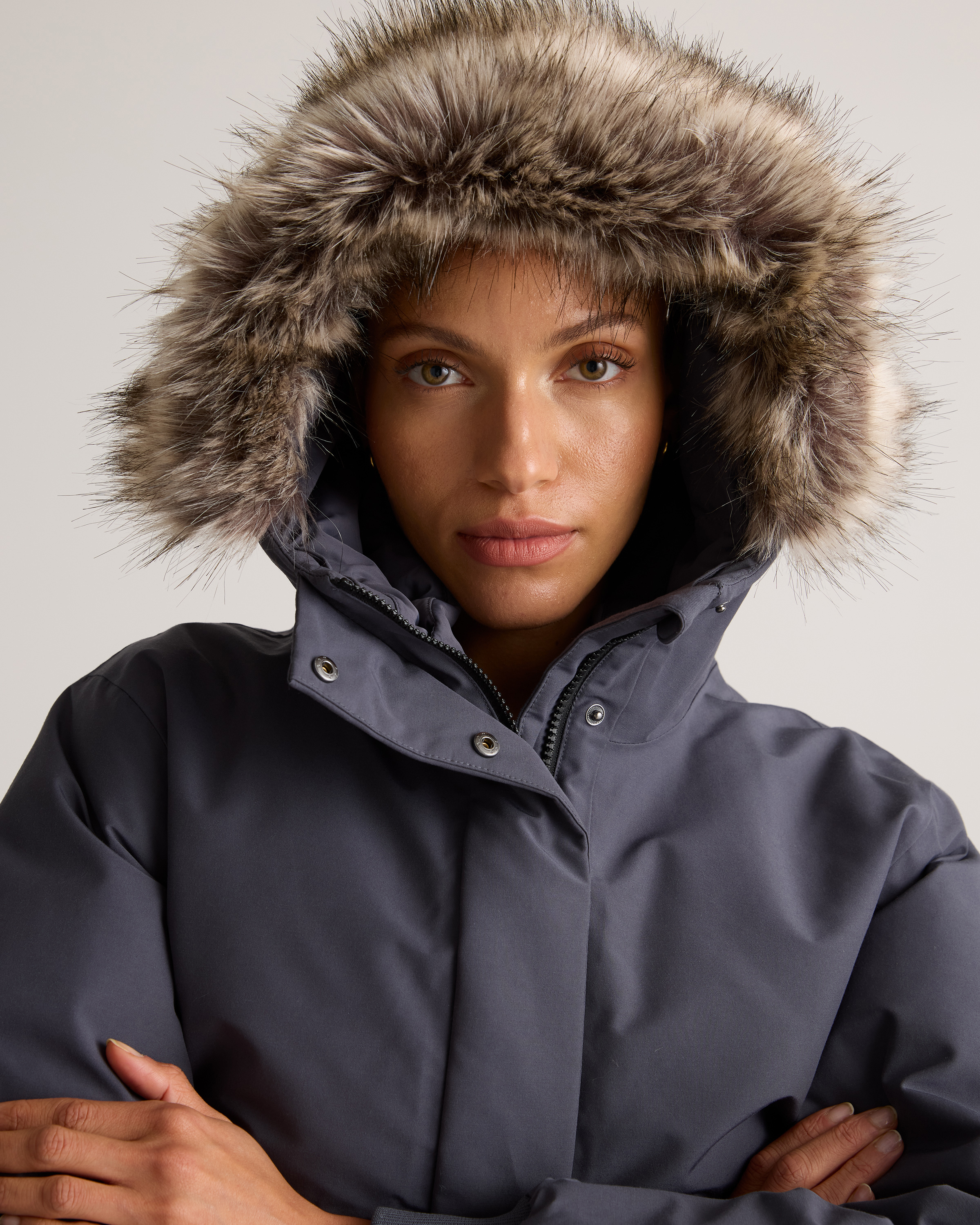 Responsible Down Hooded Short Parka — Image 5