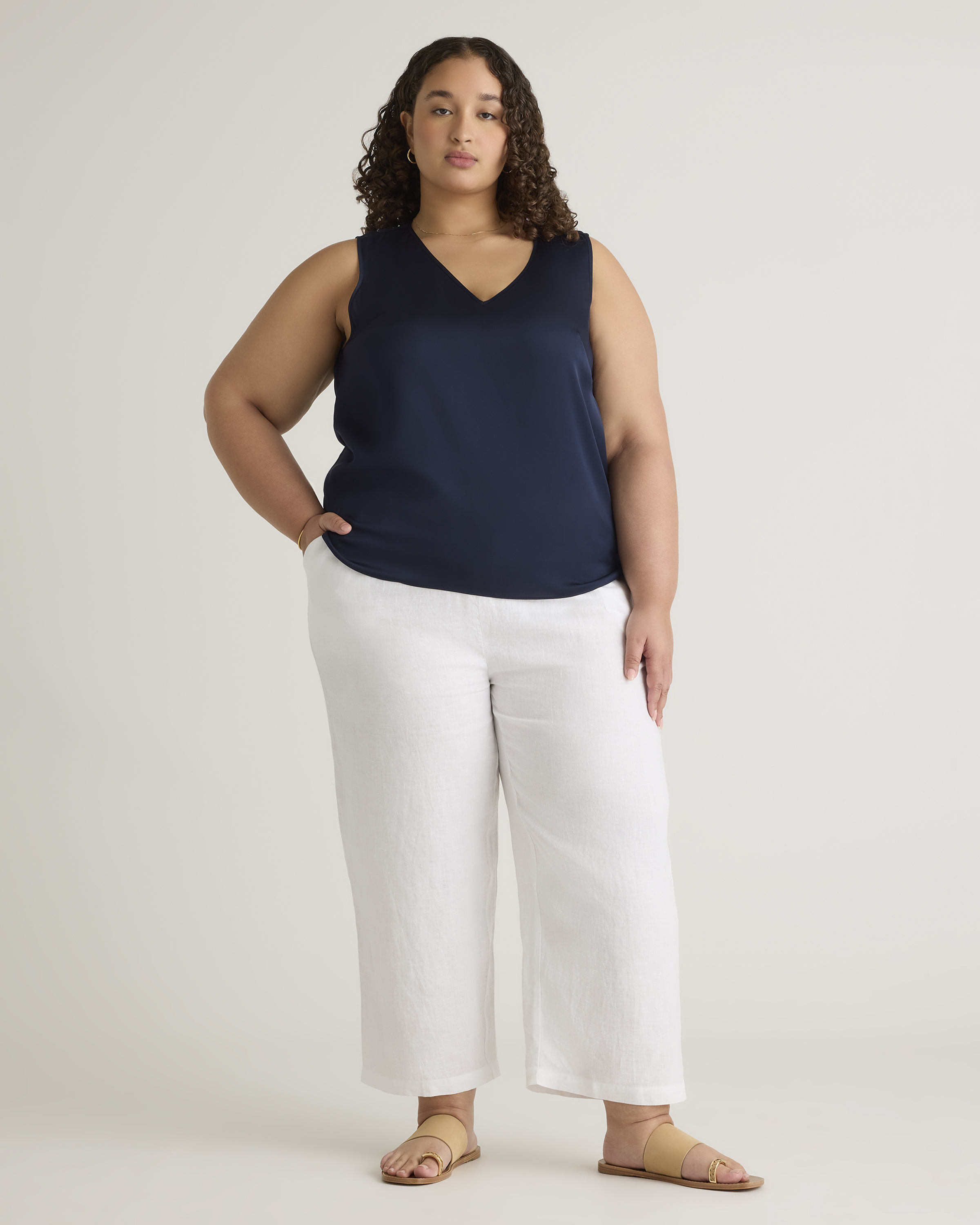 Washable Stretch Silk Tank — Image 21