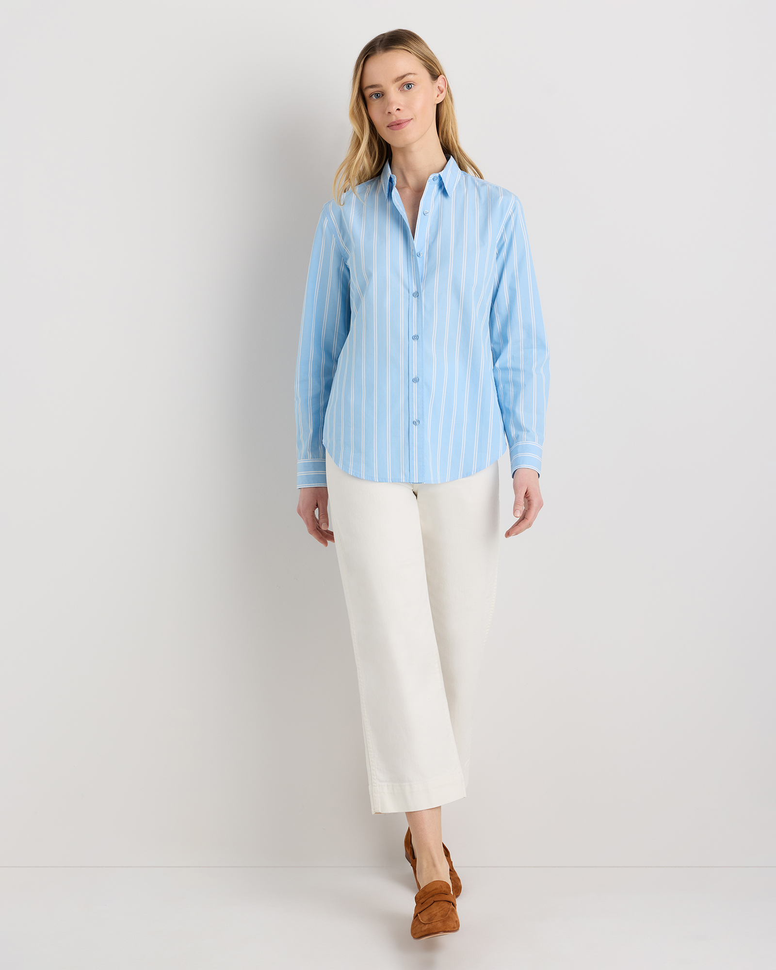100% Organic Cotton Poplin Long Sleeve Shirt — Image 45