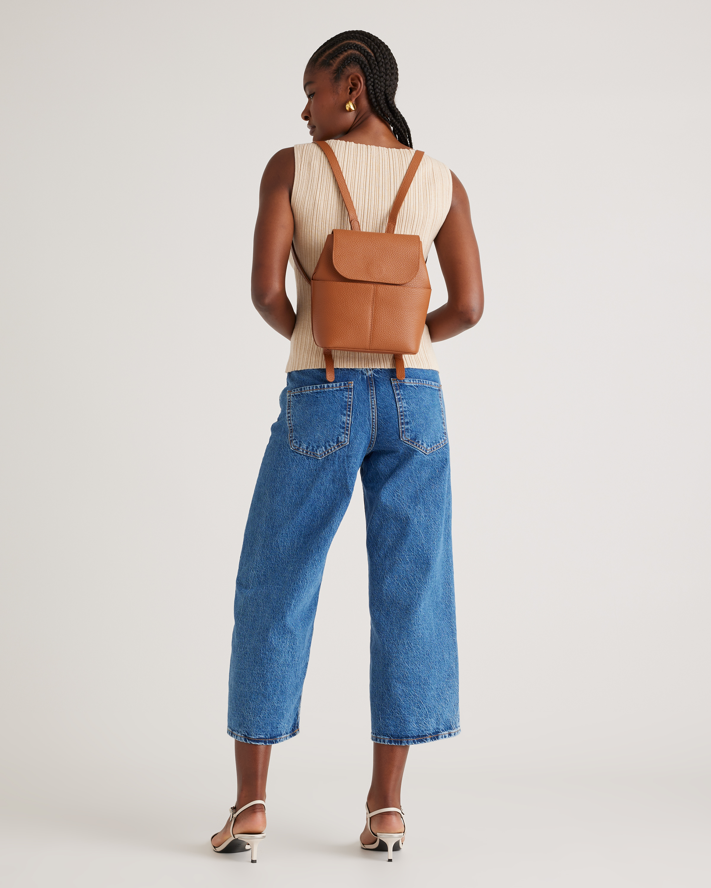 Italian Leather Small Backpack — Image 12