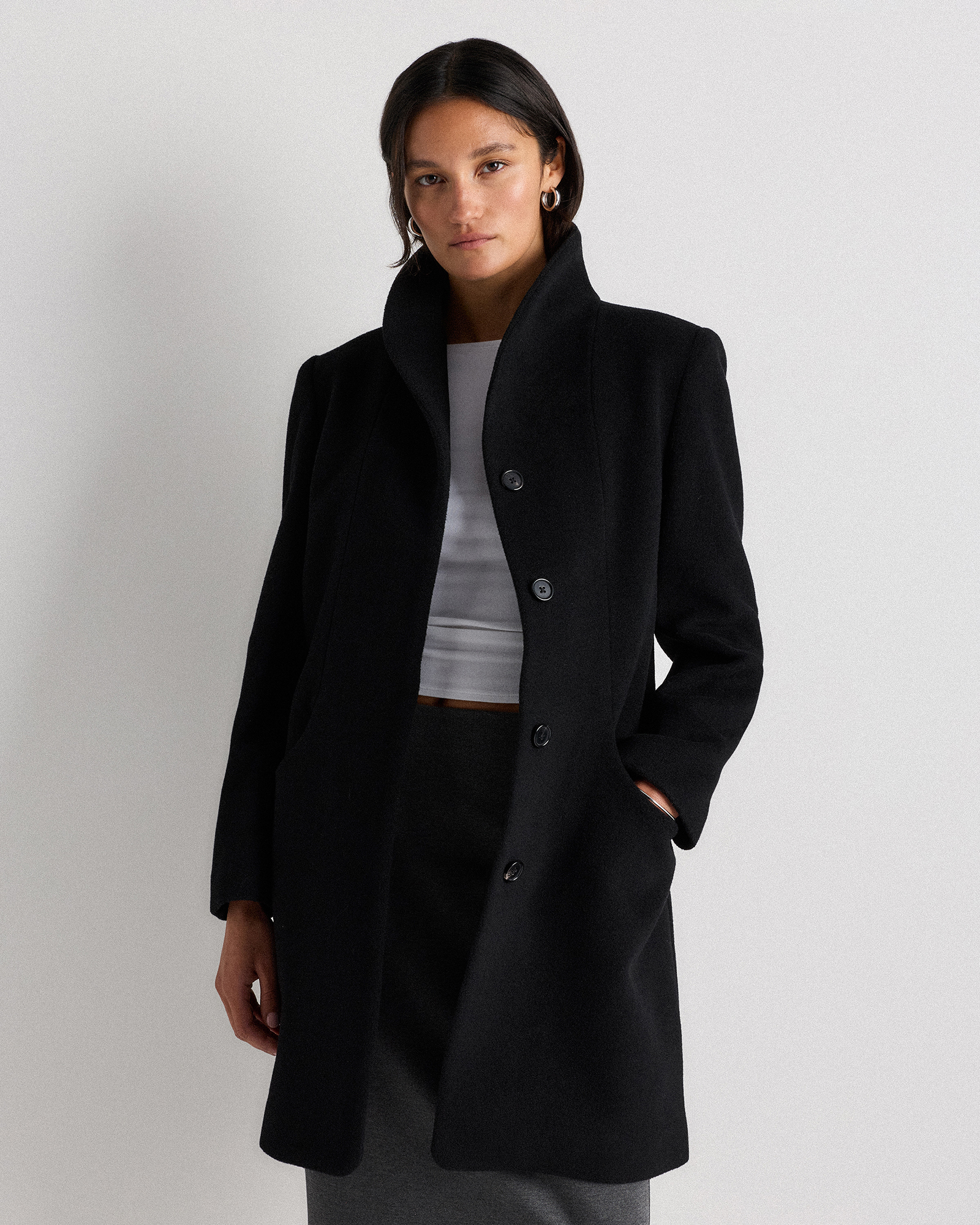 Wool Cashmere Cocoon Coat — Image 43