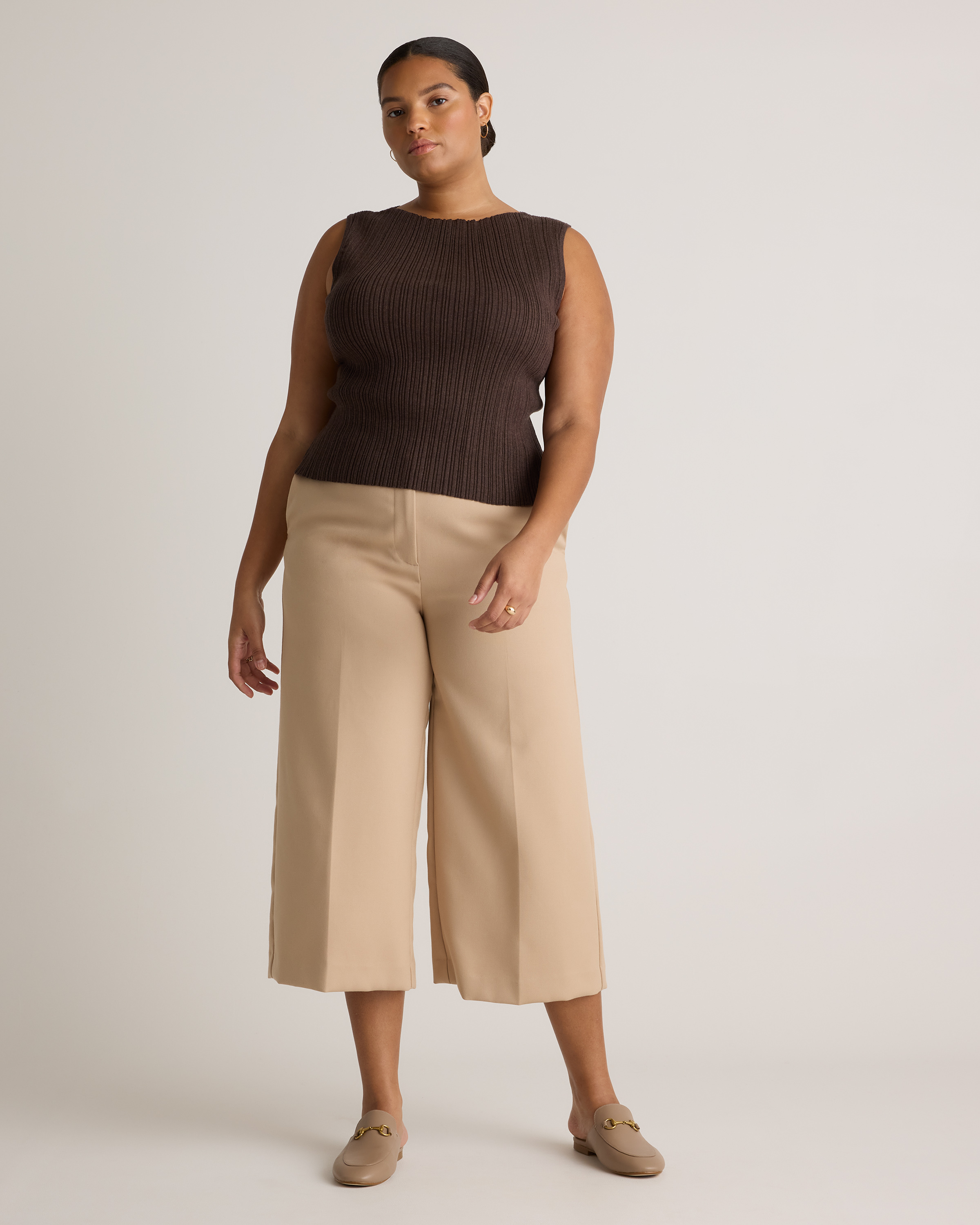 Cotton Cashmere Ribbed Tank — Image 17
