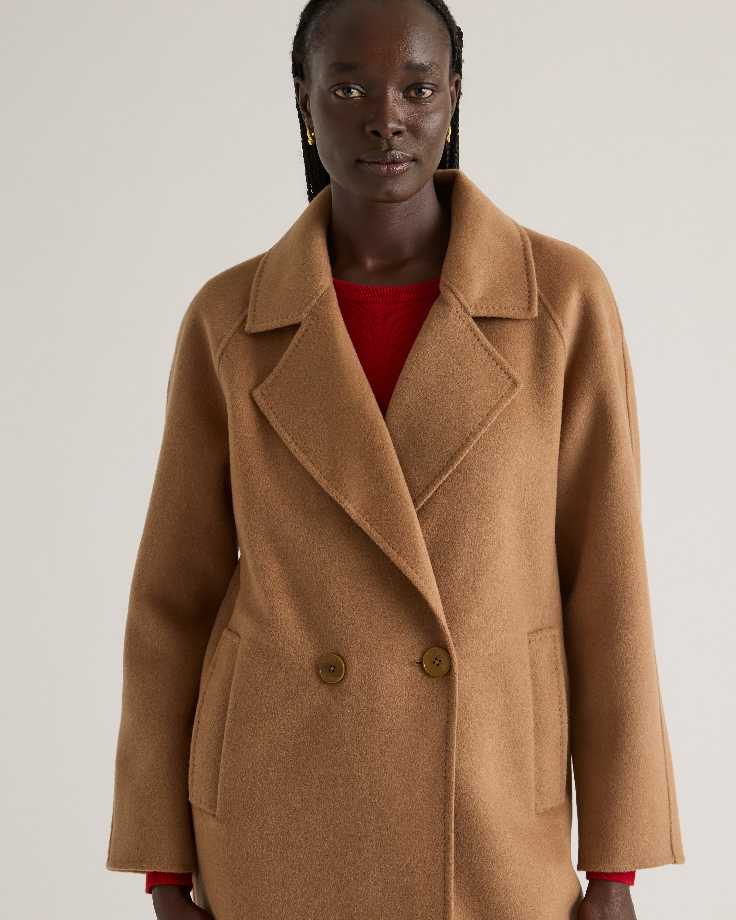 Double-Faced Merino Wool Notched Lapel Coat — Image 8