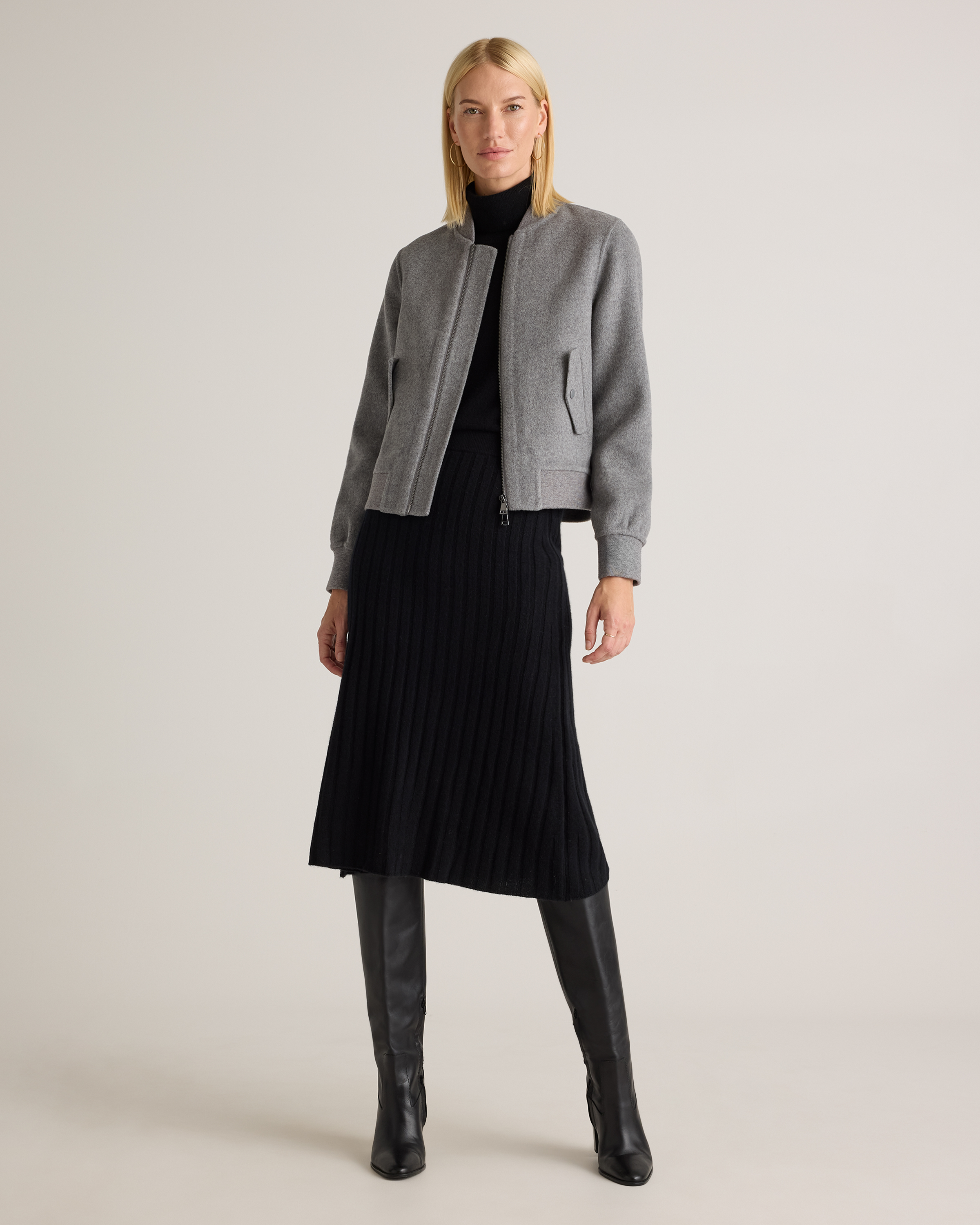 Double-Faced Merino Wool Bomber Jacket — Image 17