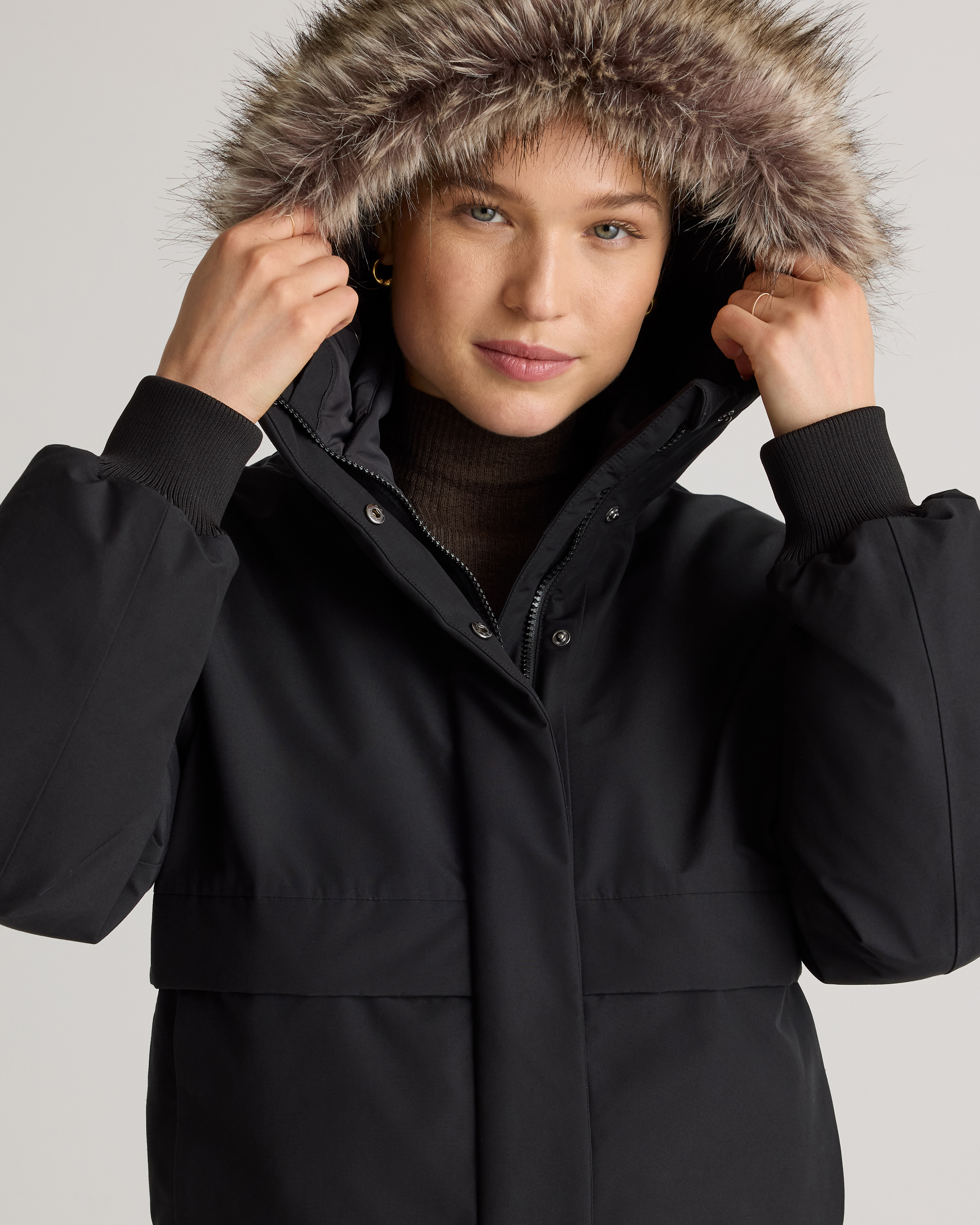 Responsible Down Hooded Short Parka — Image 13