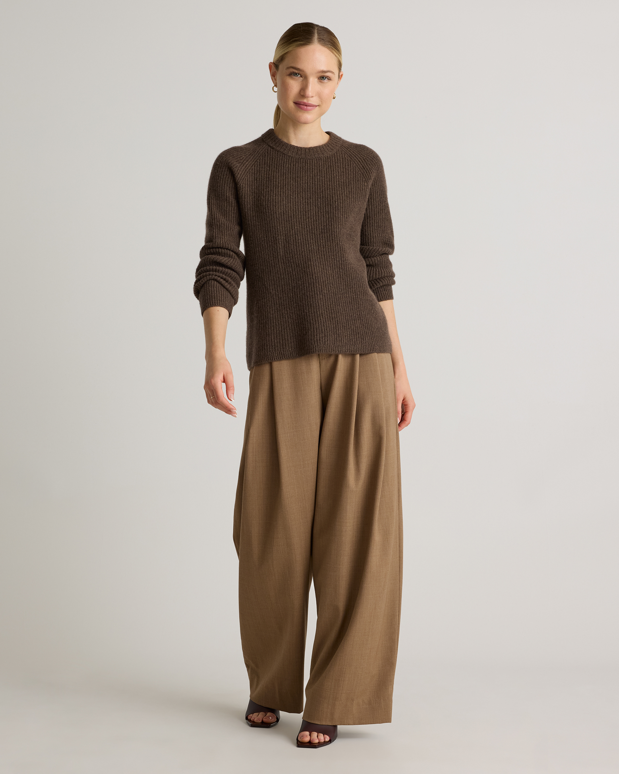 Mongolian Cashmere Fisherman Crewneck Sweater — Image 33