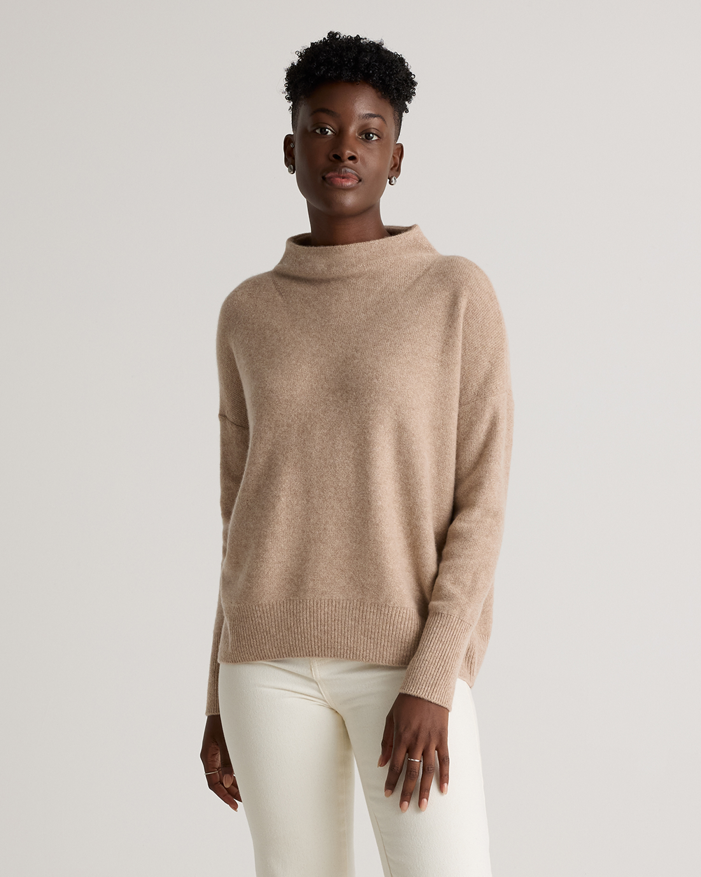 Mongolian Cashmere Funnel Neck Sweater — Image 14