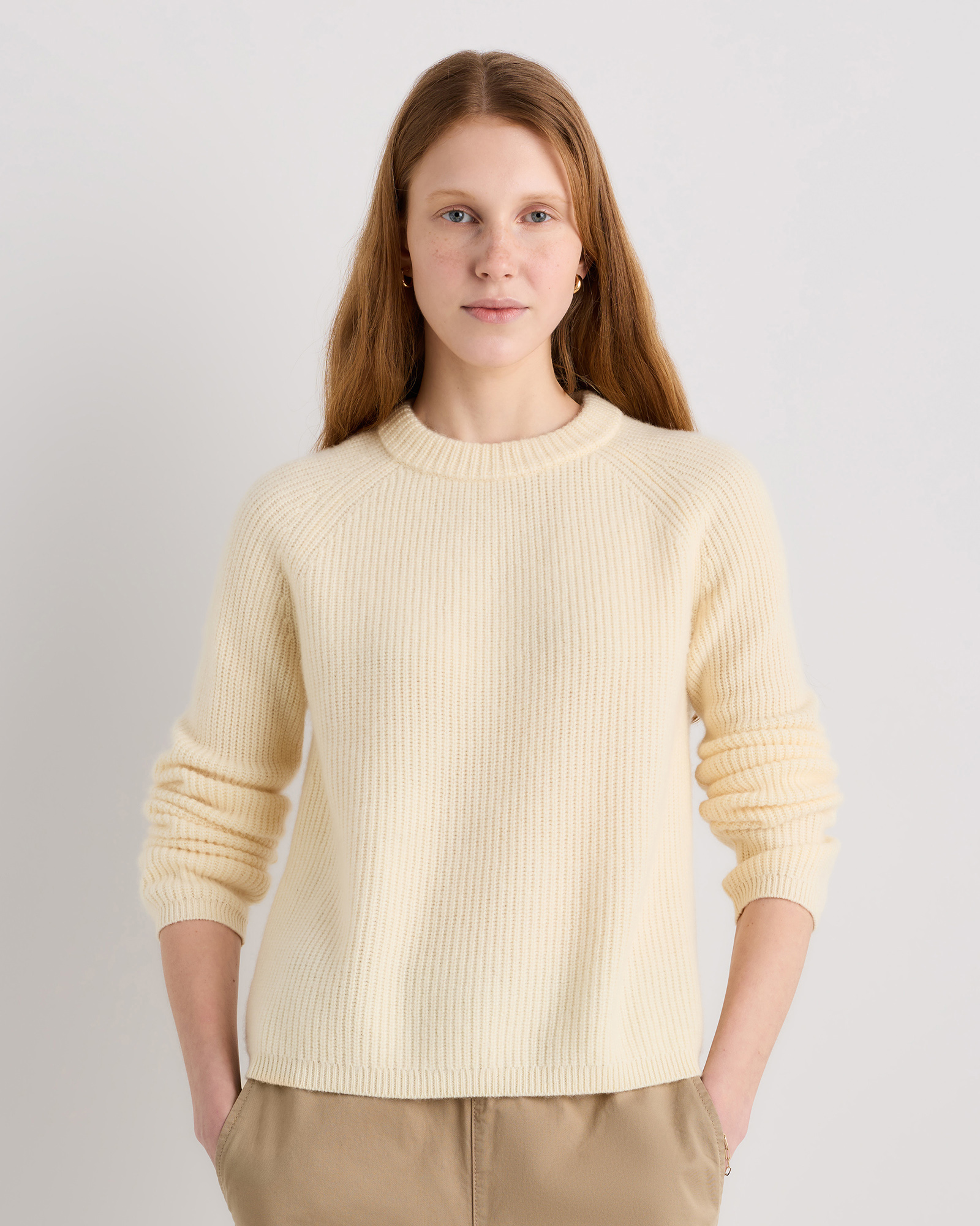 Mongolian Cashmere Fisherman Crewneck Sweater — Image 84
