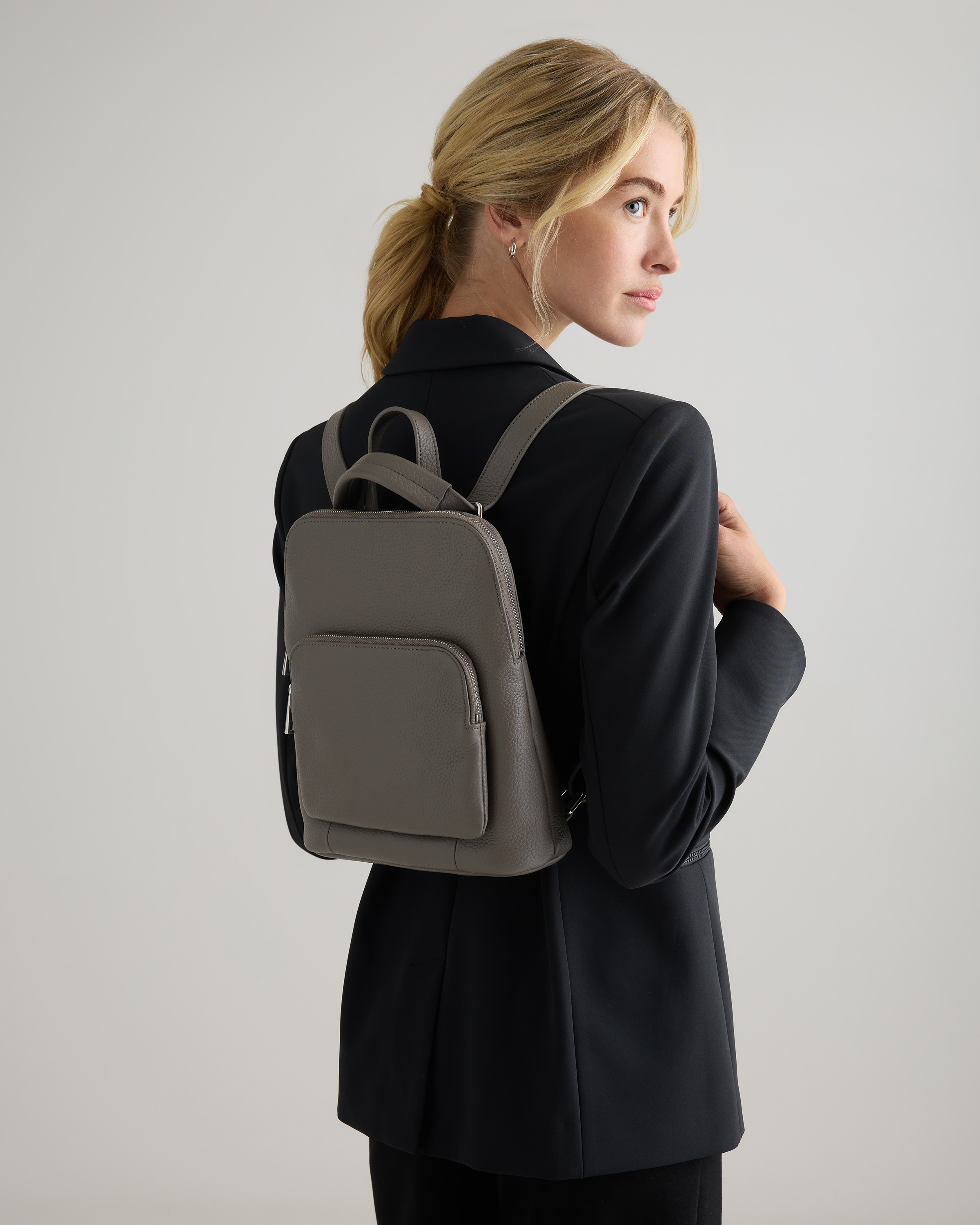Italian Leather Mini Convertible Backpack — Image 11