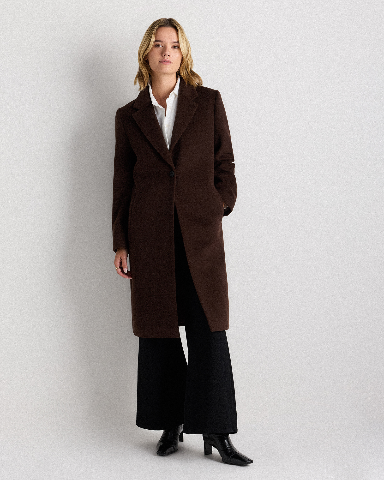 Wool Cashmere Classic Single-Breasted Coat — Image 29