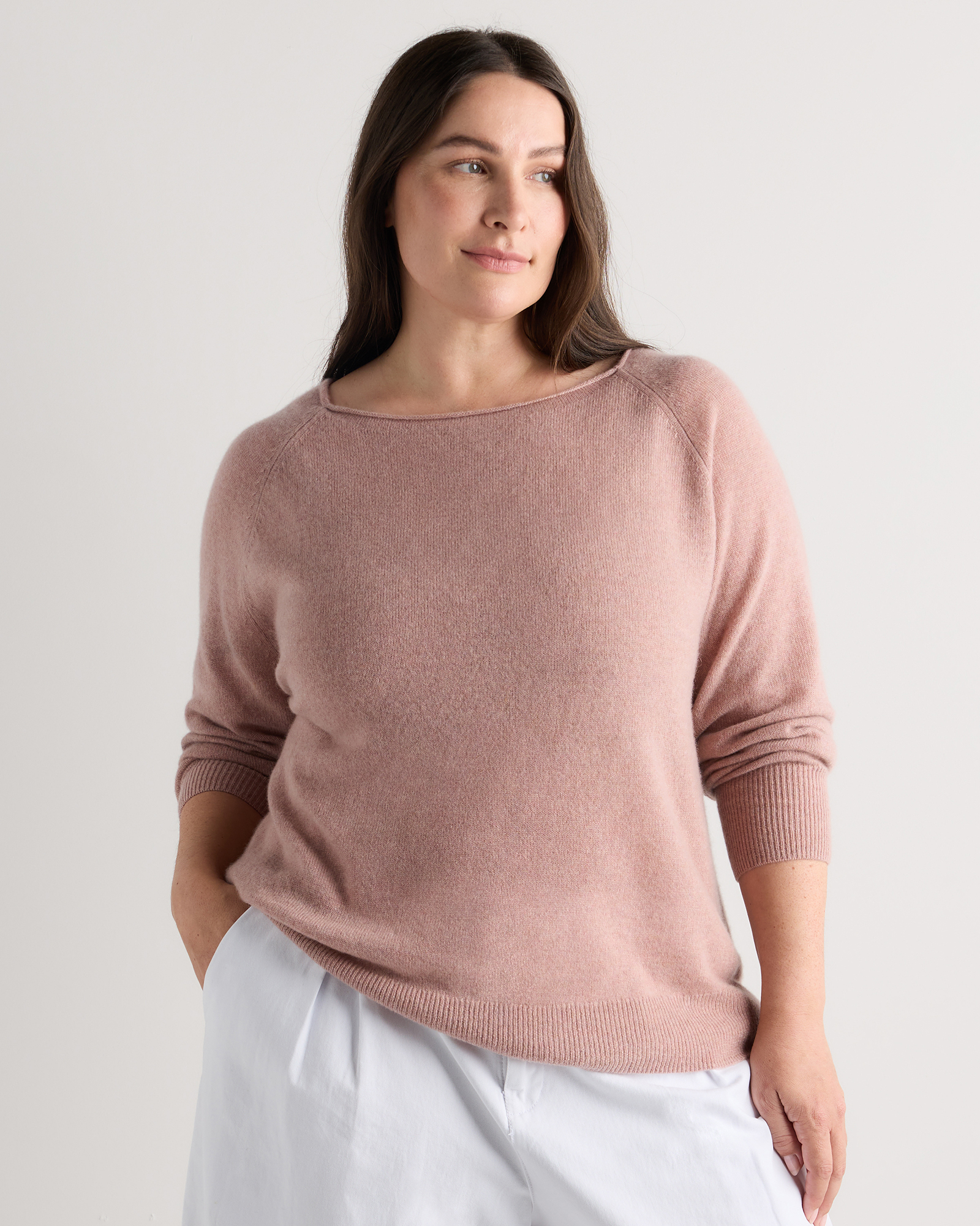 Mongolian Cashmere Boatneck Sweater — Image 12