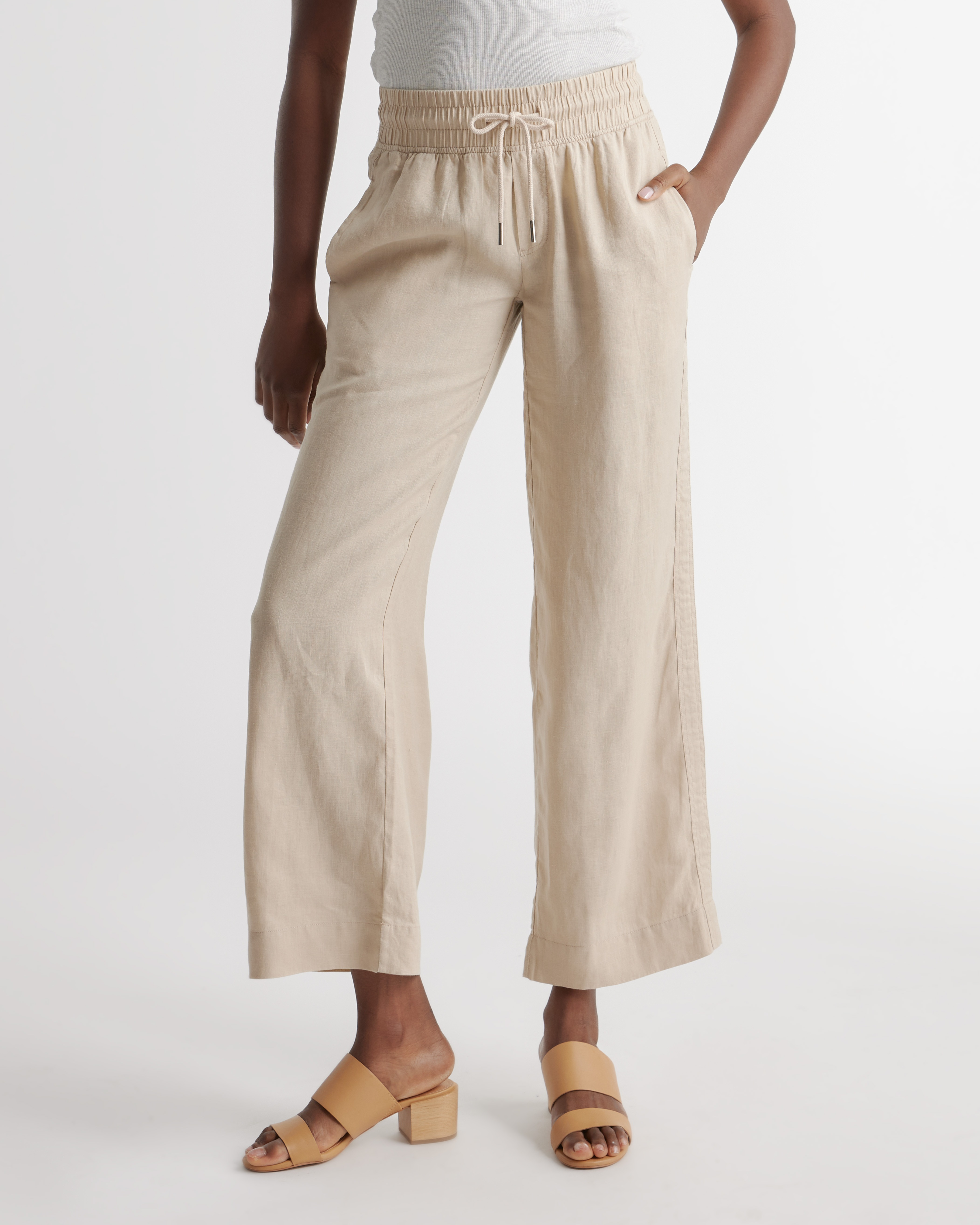 100% European Linen Wide Leg Pants — Image 21