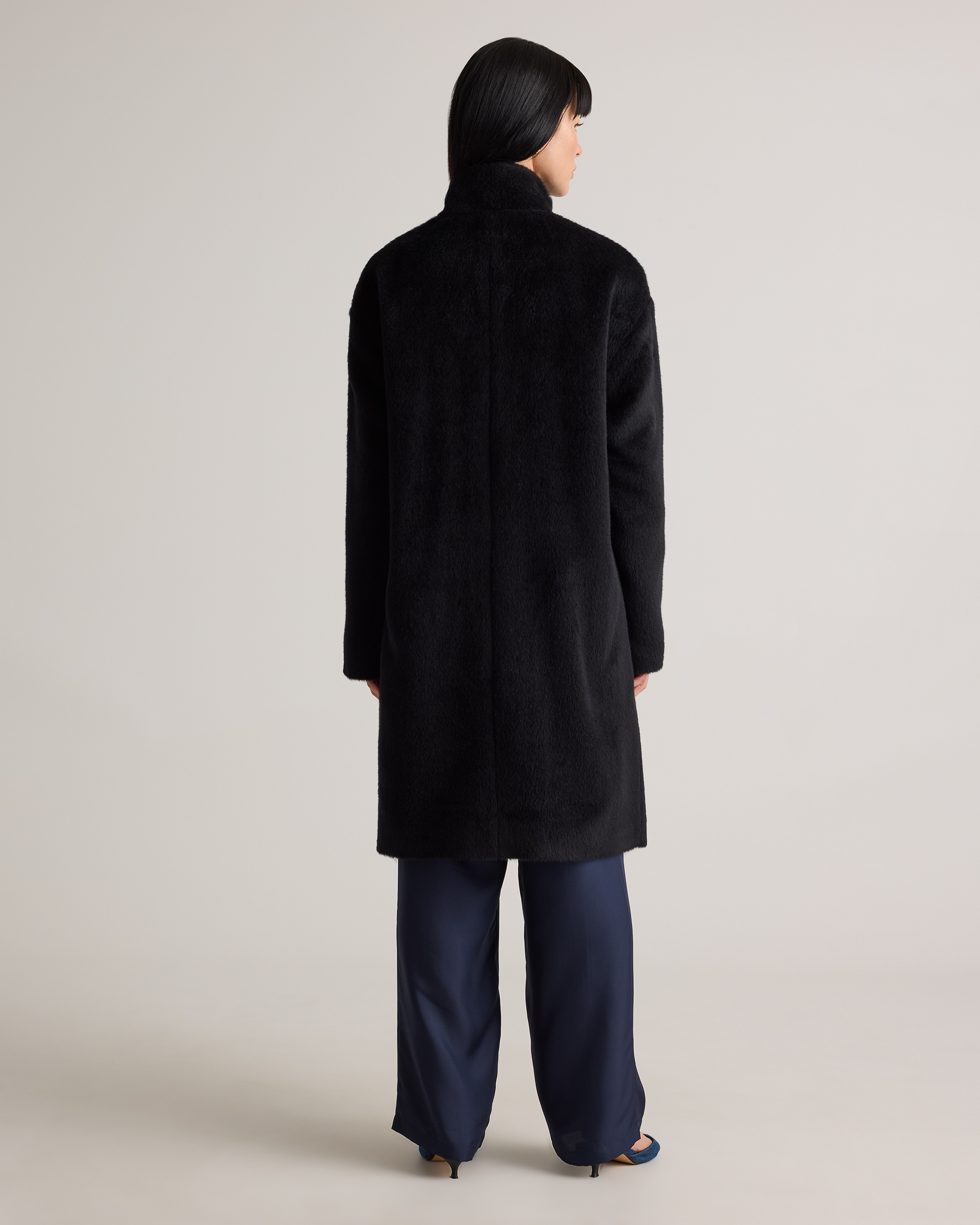 Alpaca-Wool Stand Collar Coat — Image 18