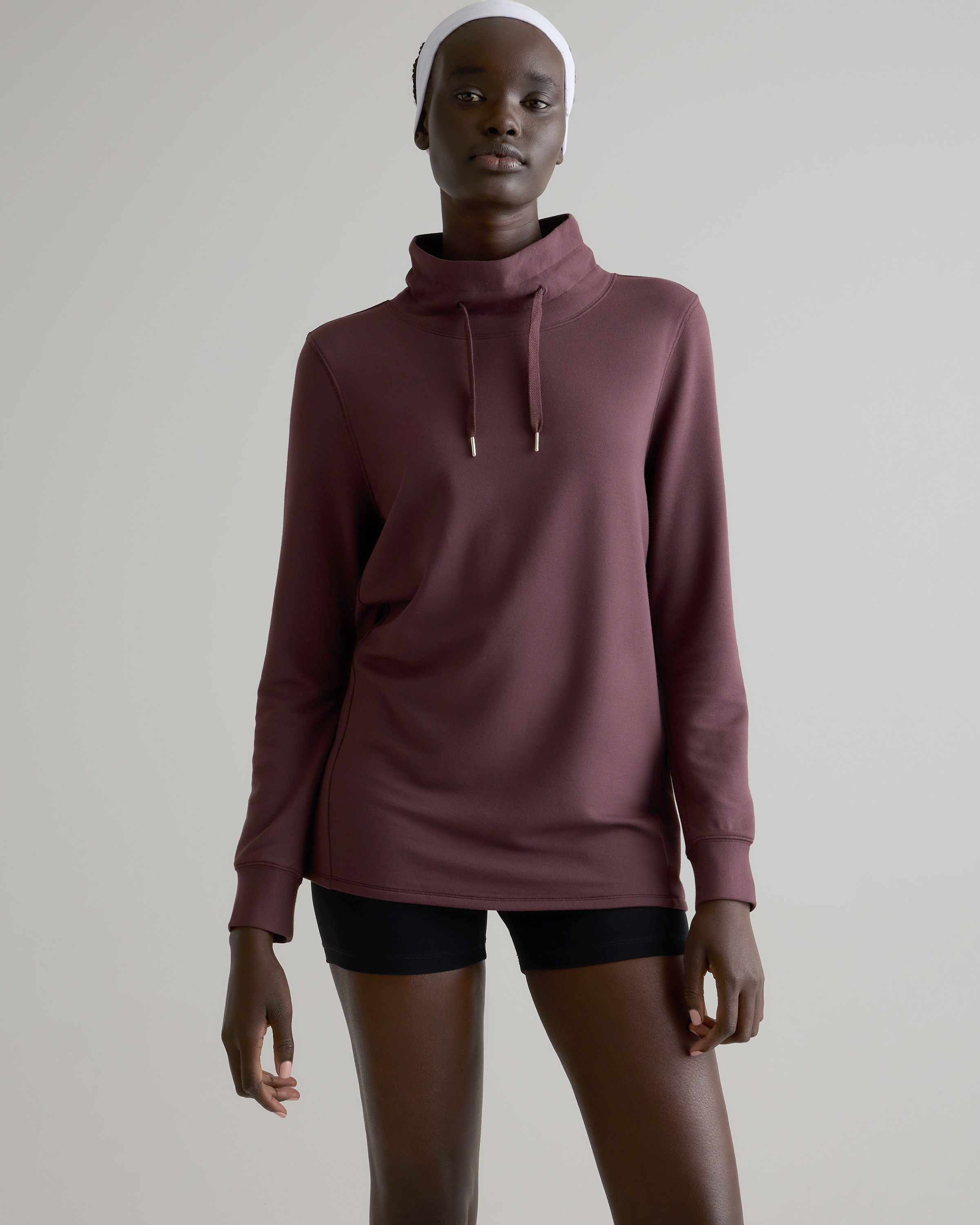 SuperSoft Fleece Mock Neck Pullover — Image 4