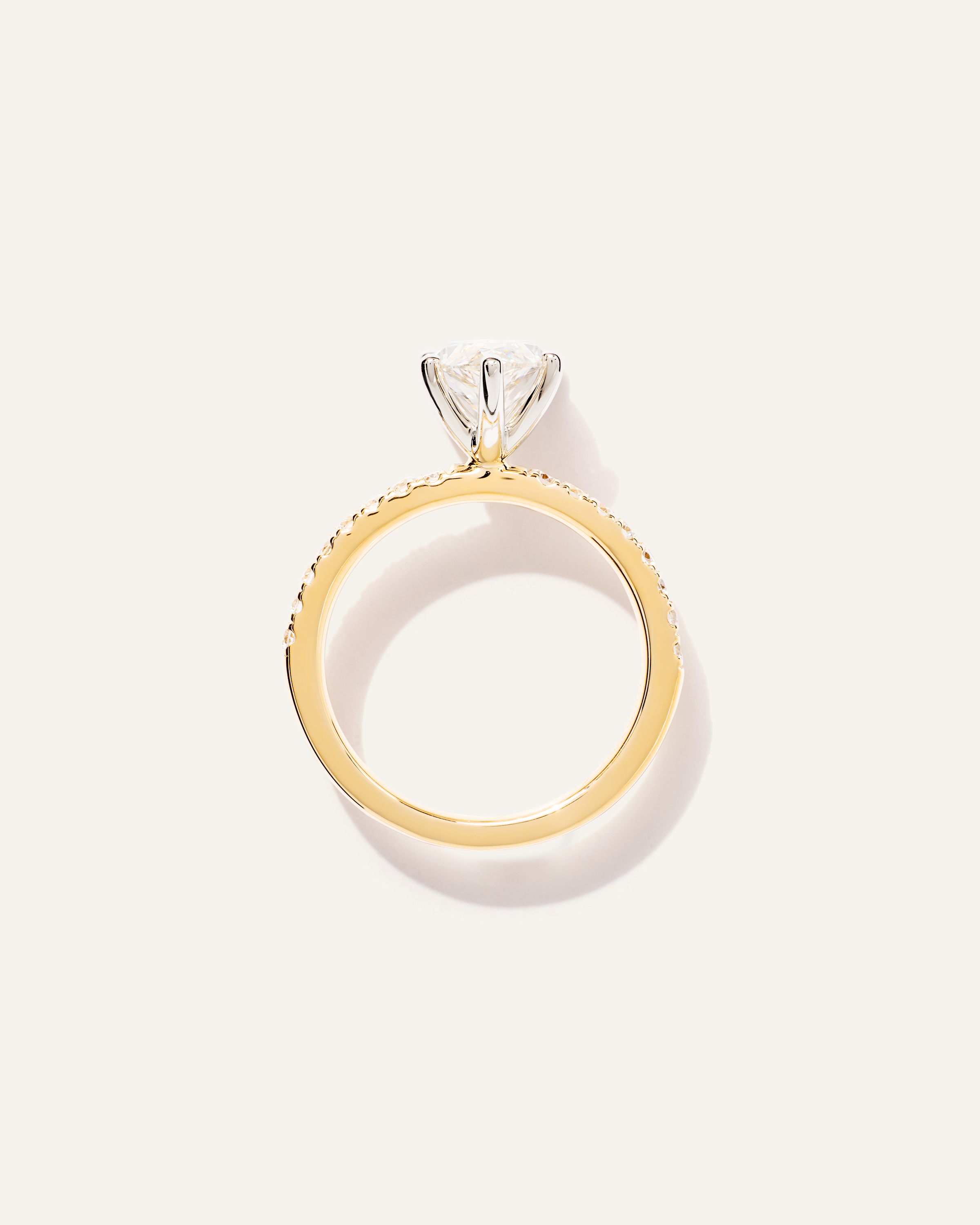 Lab Grown Diamond Marquise Petite Pave Engagement Ring - 2.5ct — Image 7