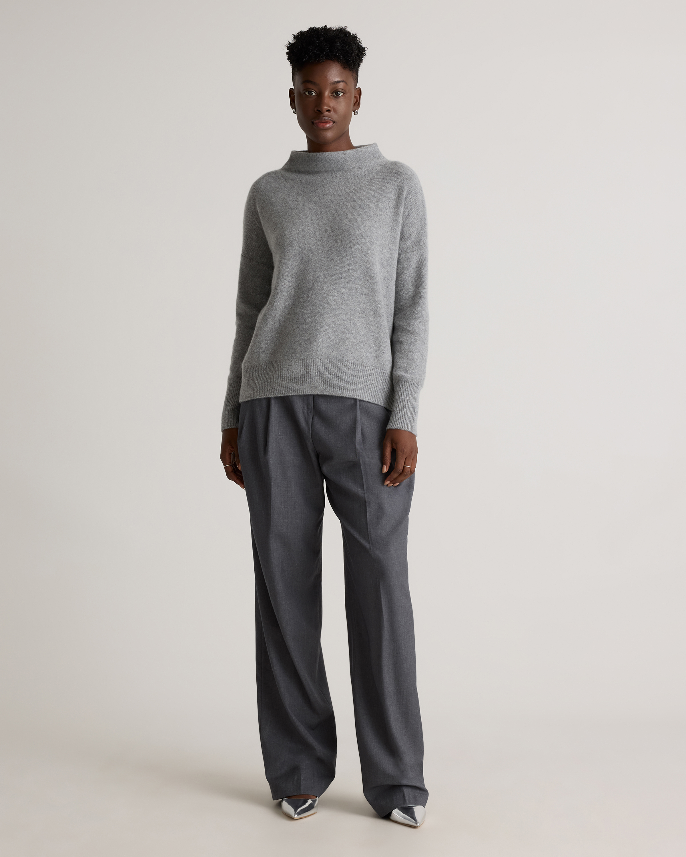 Mongolian Cashmere Funnel Neck Sweater — Image 13