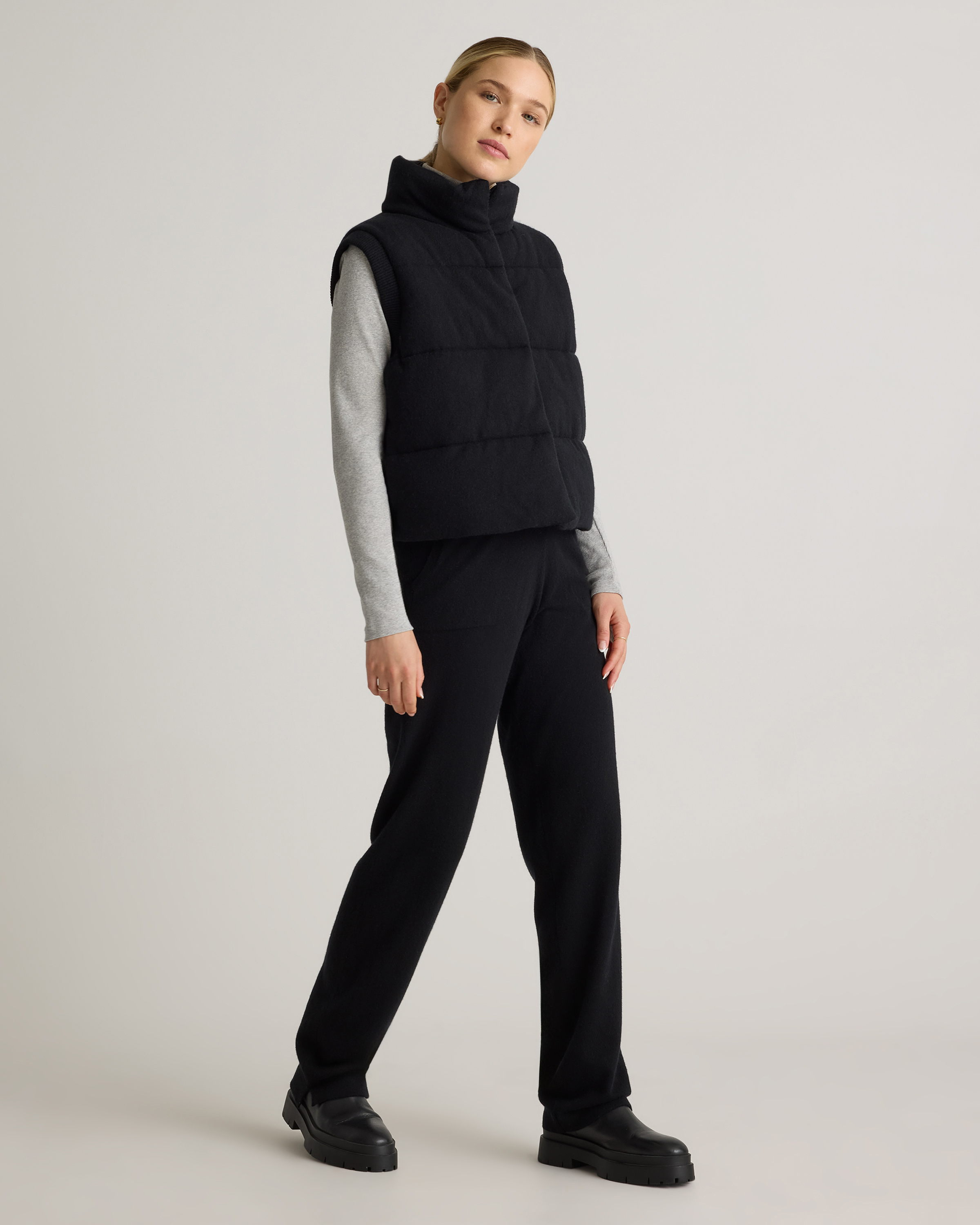Mongolian Cashmere Puffer Vest — Image 23