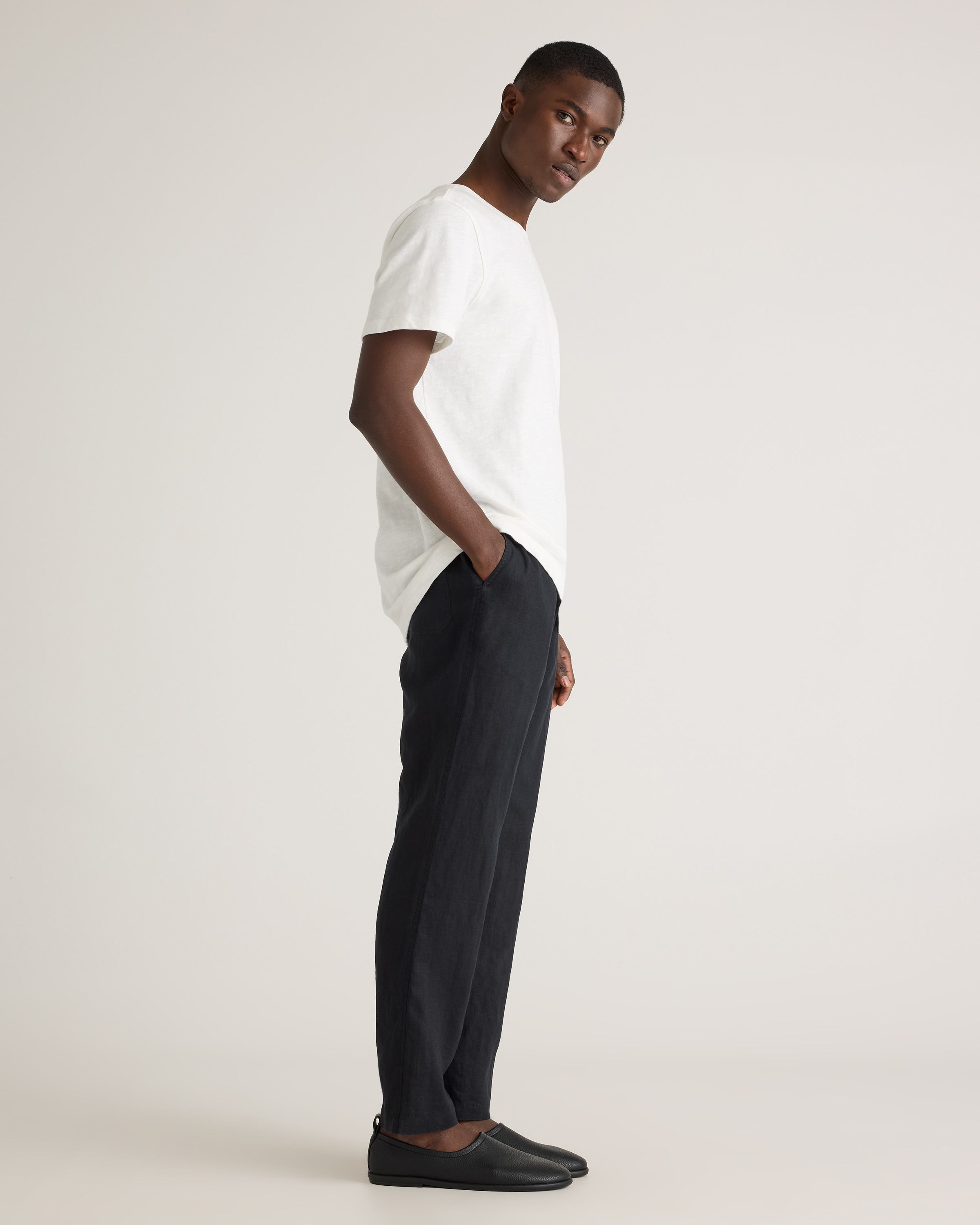 100% European Linen Drawstring Beach Pants — Image 21