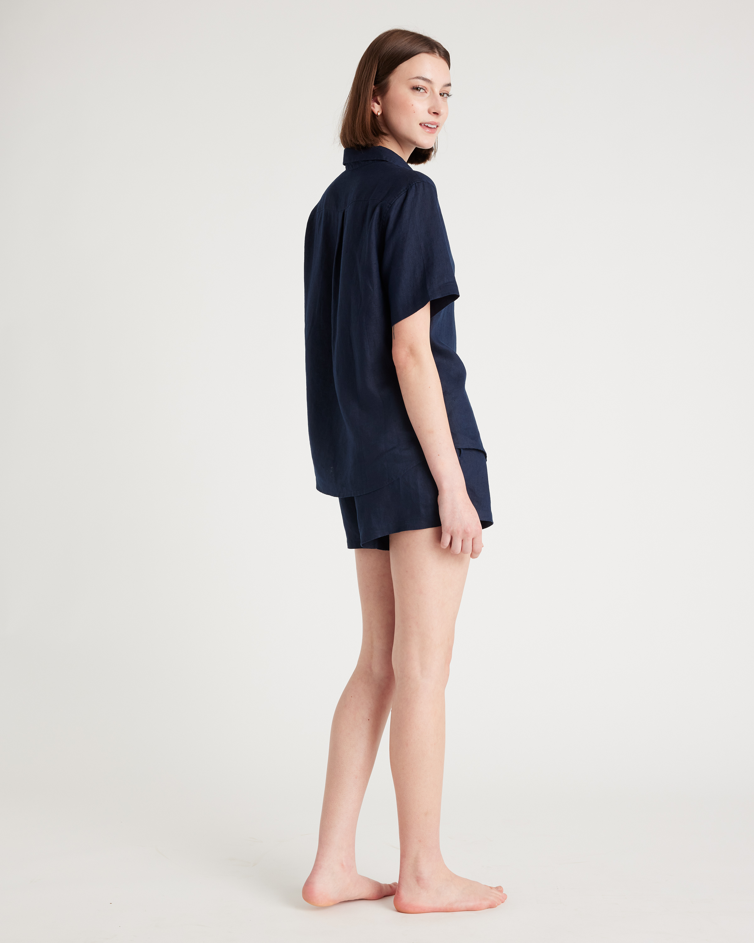 100% European Linen Shorts Pajama Set — Image 20