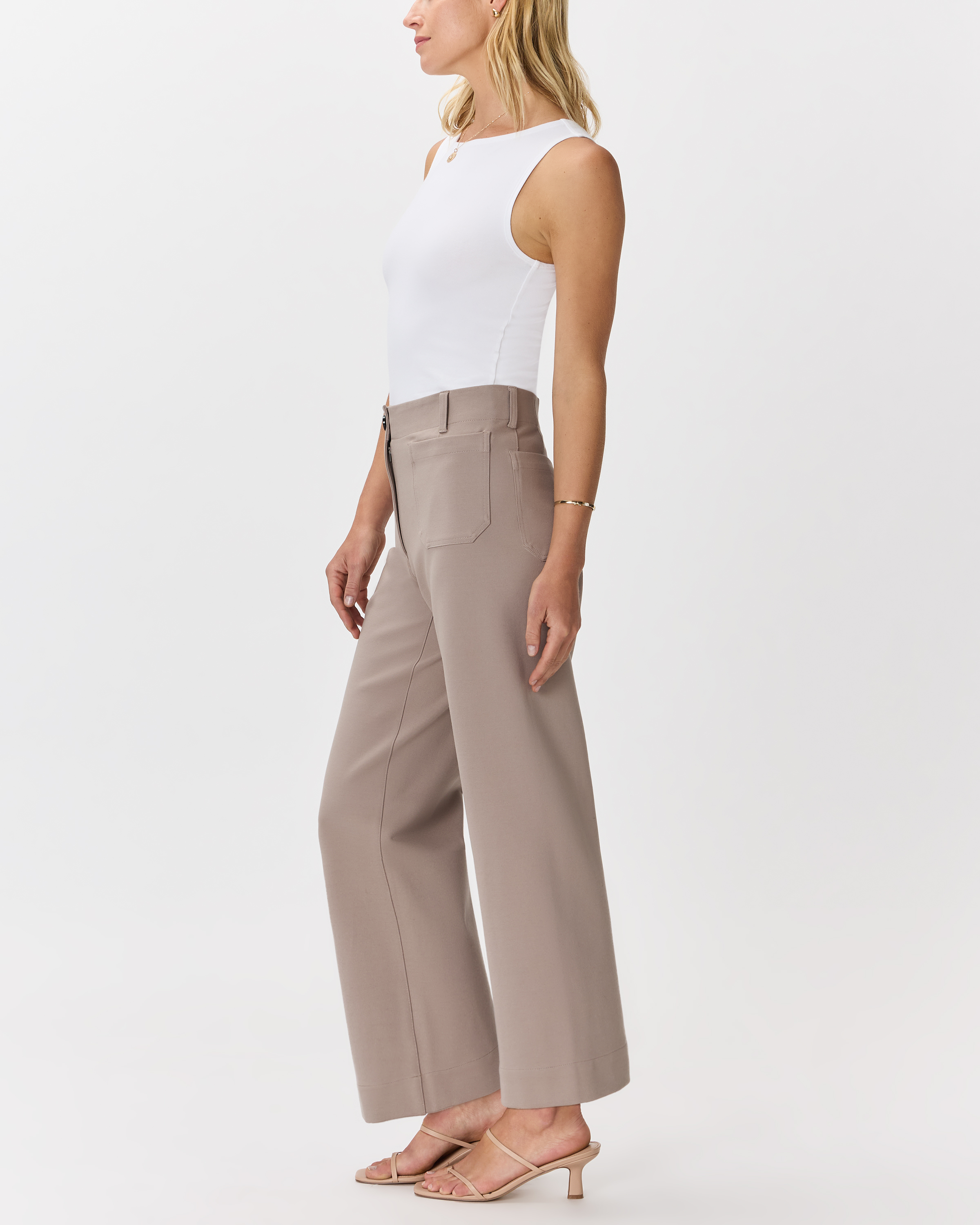 Ultra-Stretch Ponte Cropped Wide Leg Pants — Image 28