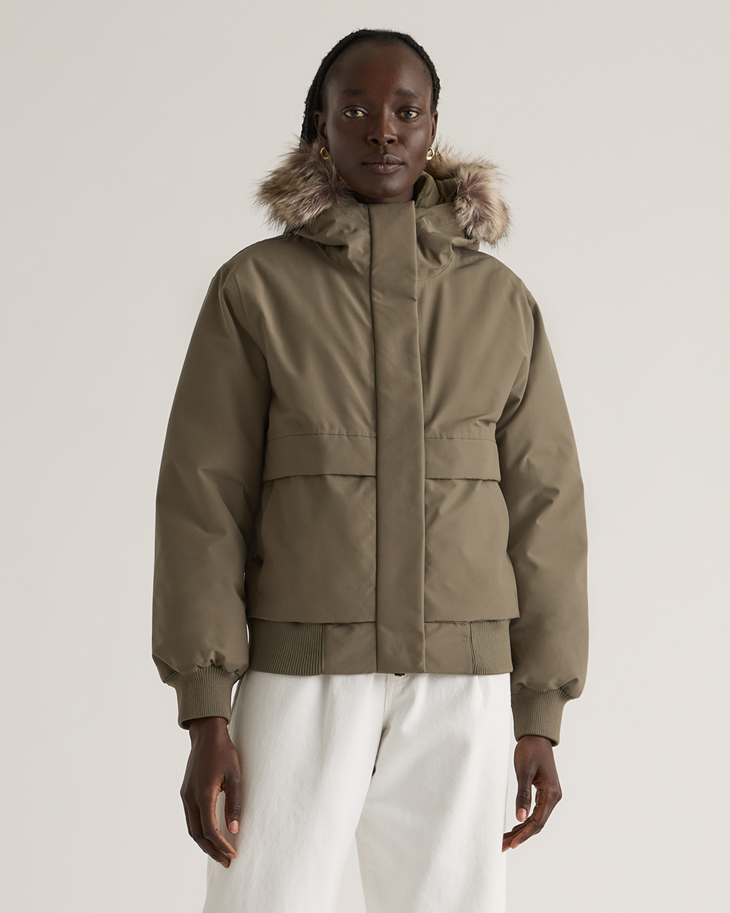 Responsible Down Hooded Short Parka — Image 26
