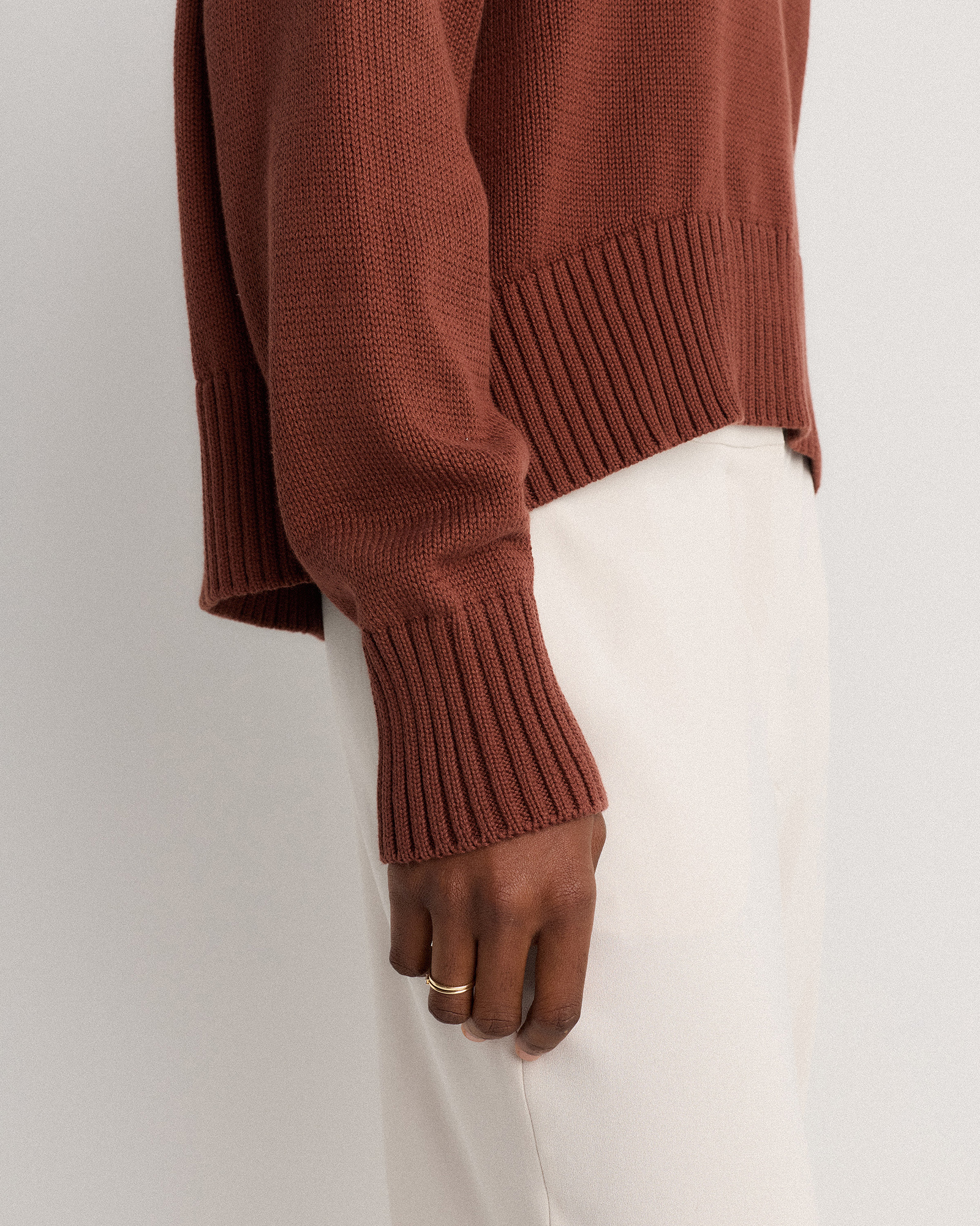 100% Organic Cotton Boyfriend Crew Sweater — Image 34