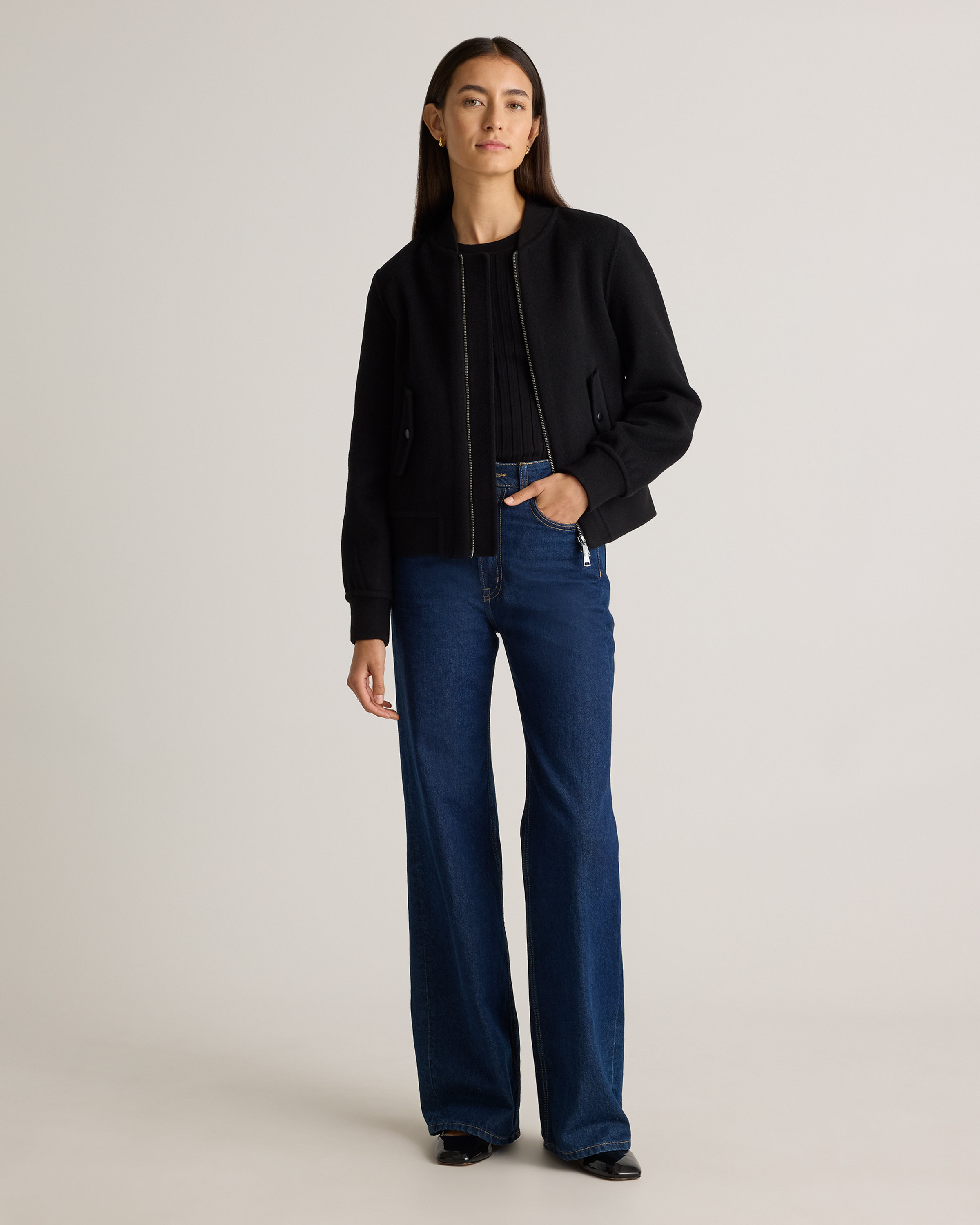 Double-Faced Merino Wool Bomber Jacket — Image 27