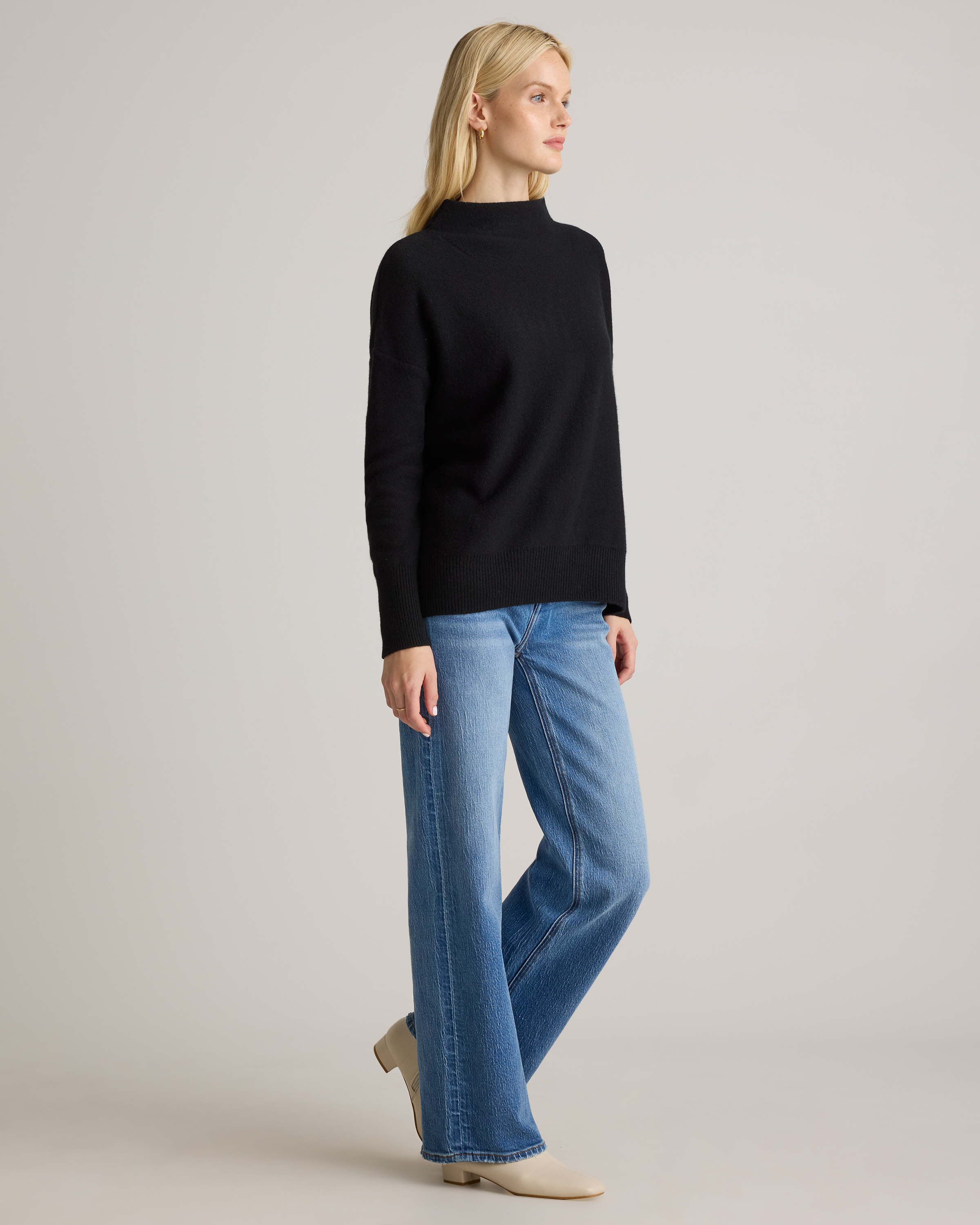 Mongolian Cashmere Funnel Neck Sweater — Image 6