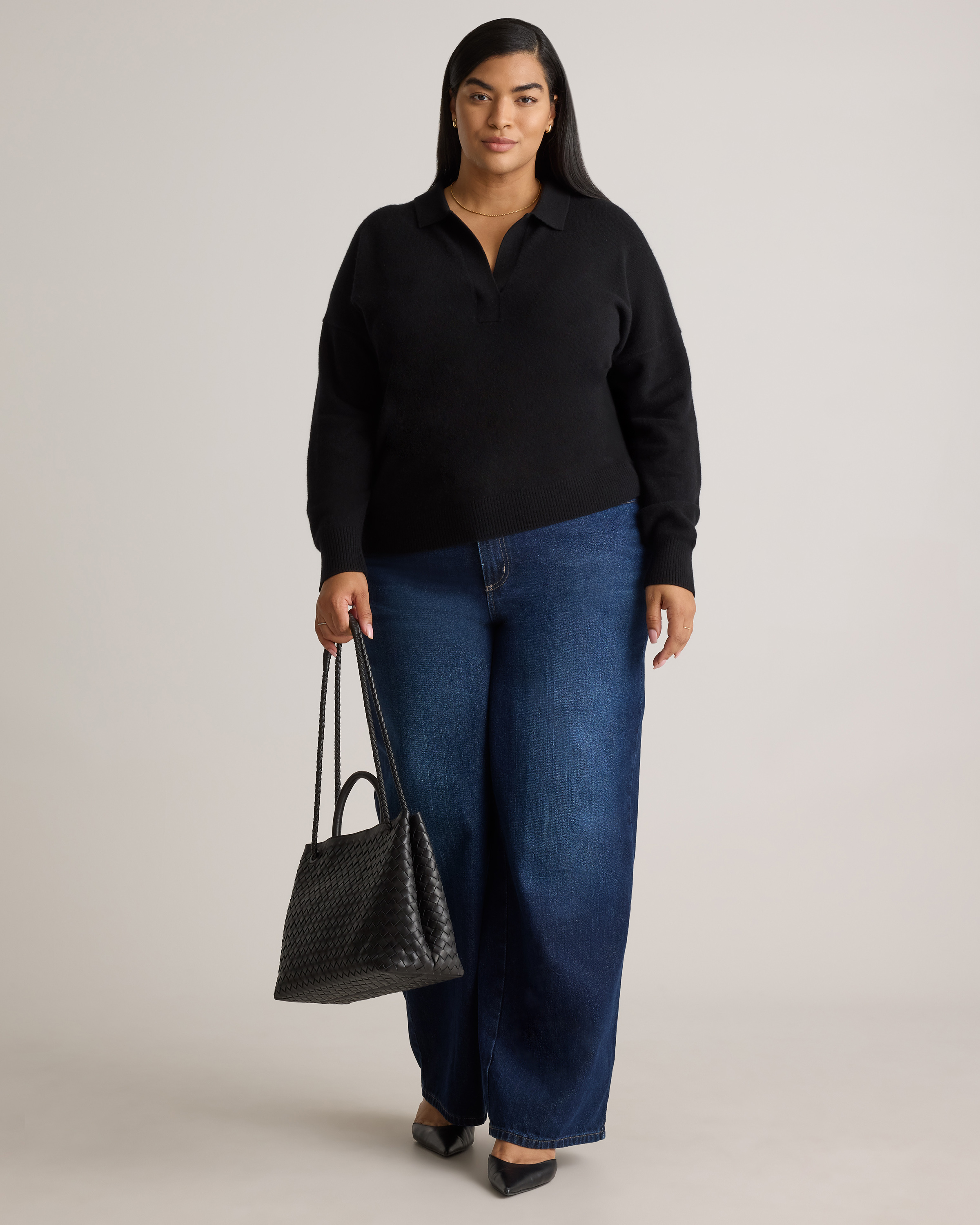 Mongolian Cashmere Polo Sweater — Image 21