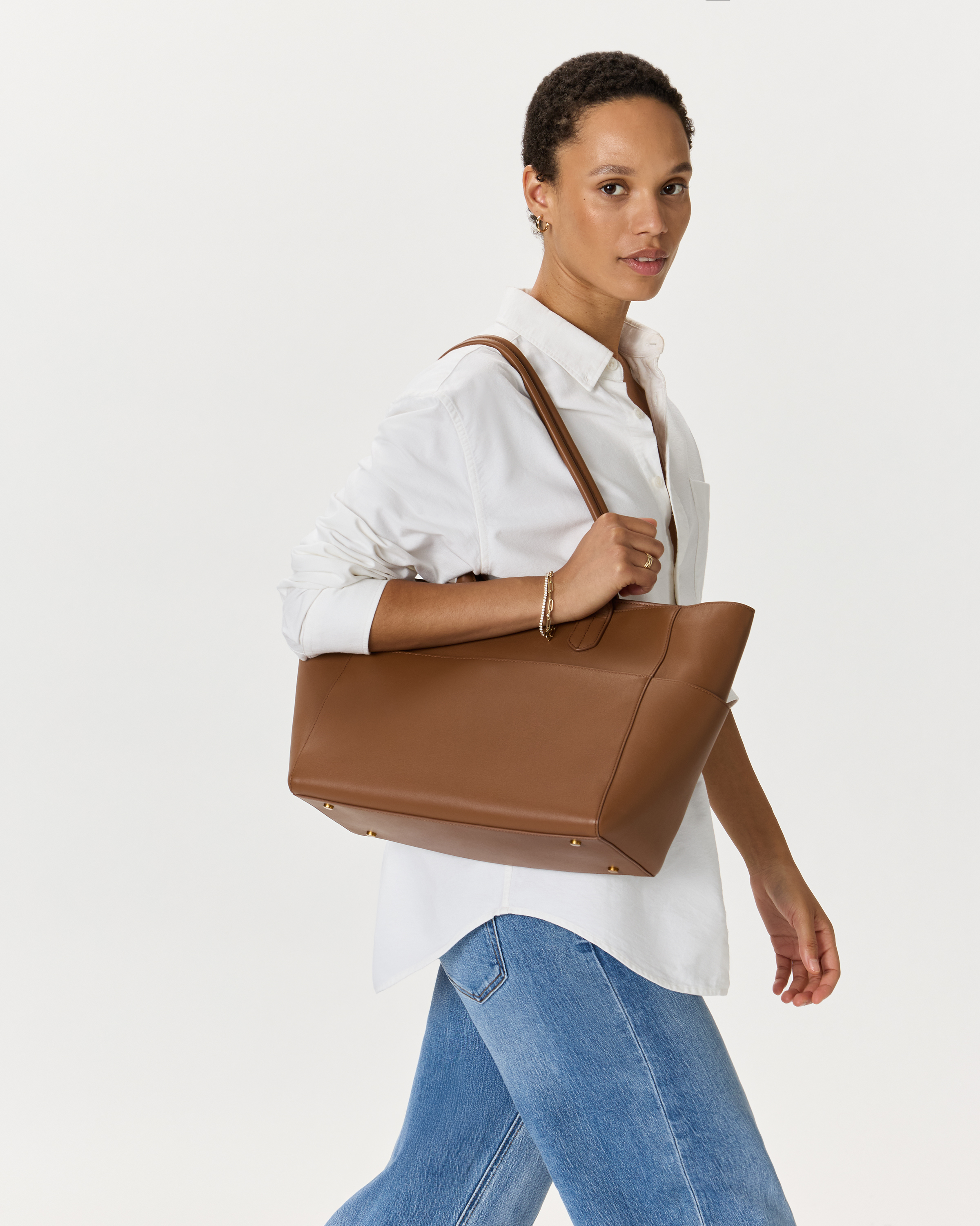 Italian Leather Shopper Tote — Image 8