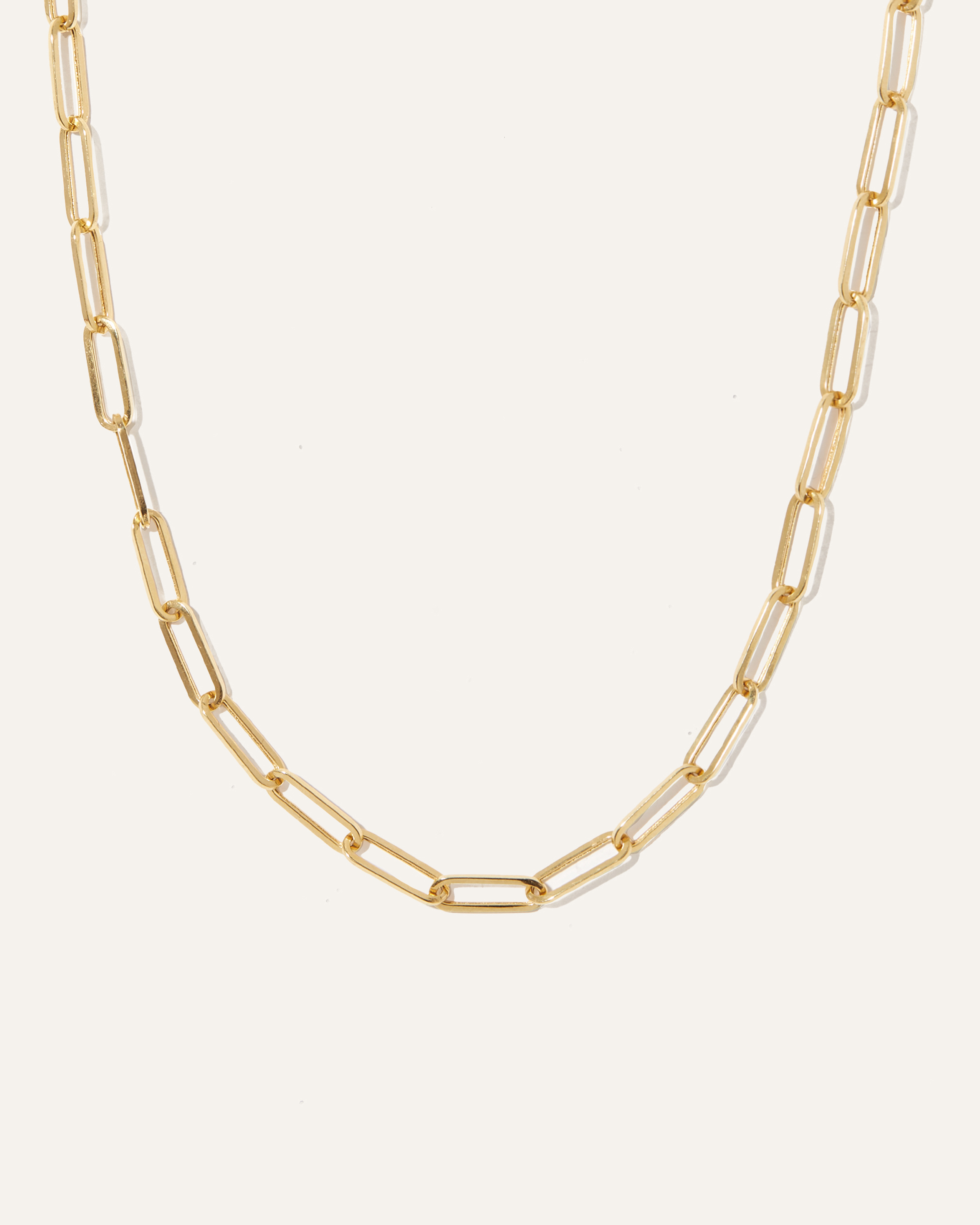 14K Gold Paperclip Chain Necklace — Image 6