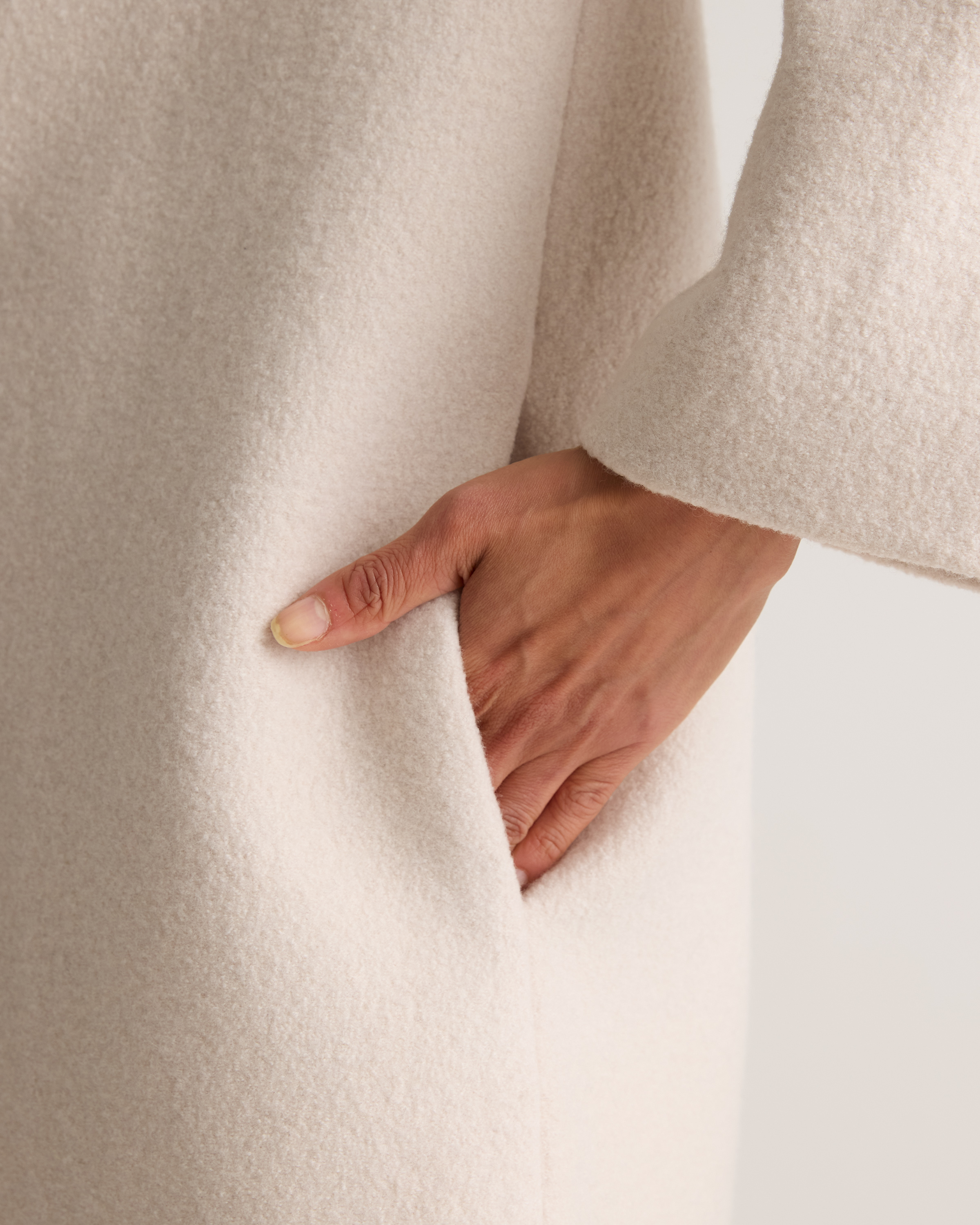 100% Merino Wool Shawl Collar Long Coat — Image 7