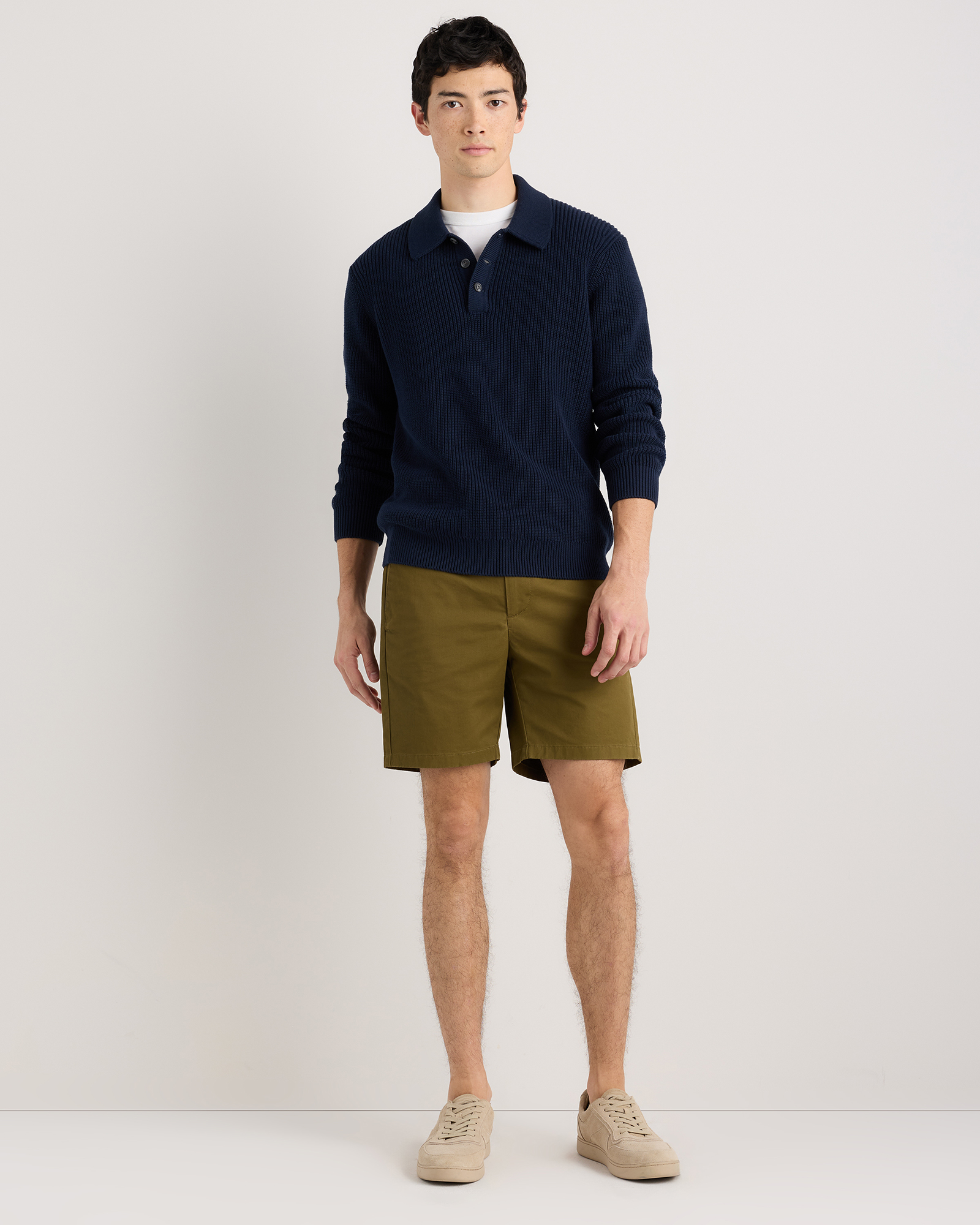 Organic Cotton Classic Stretch Chino Shorts - 7" — Image 19