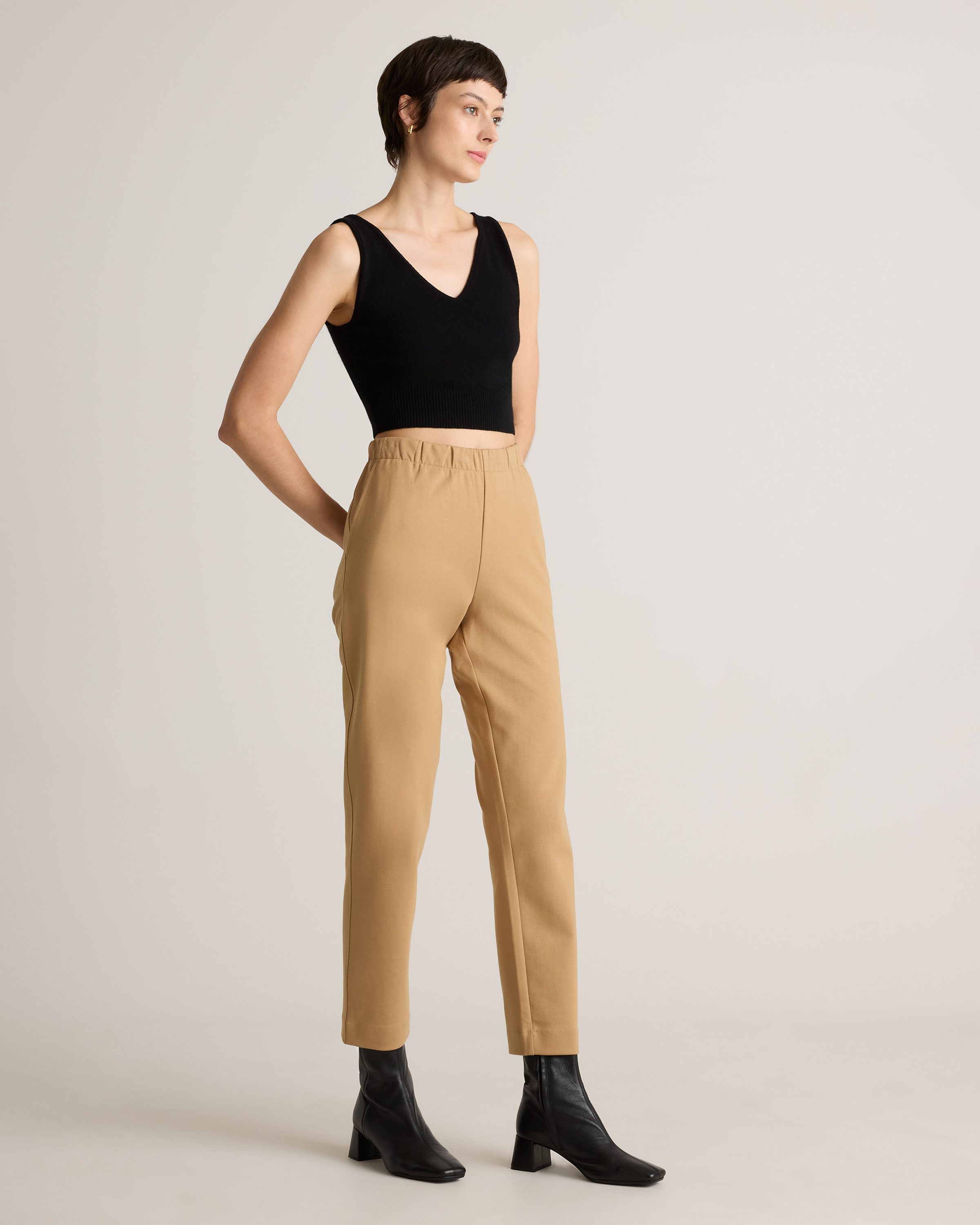 Organic Cotton Double Knit Straight Pants — Image 19
