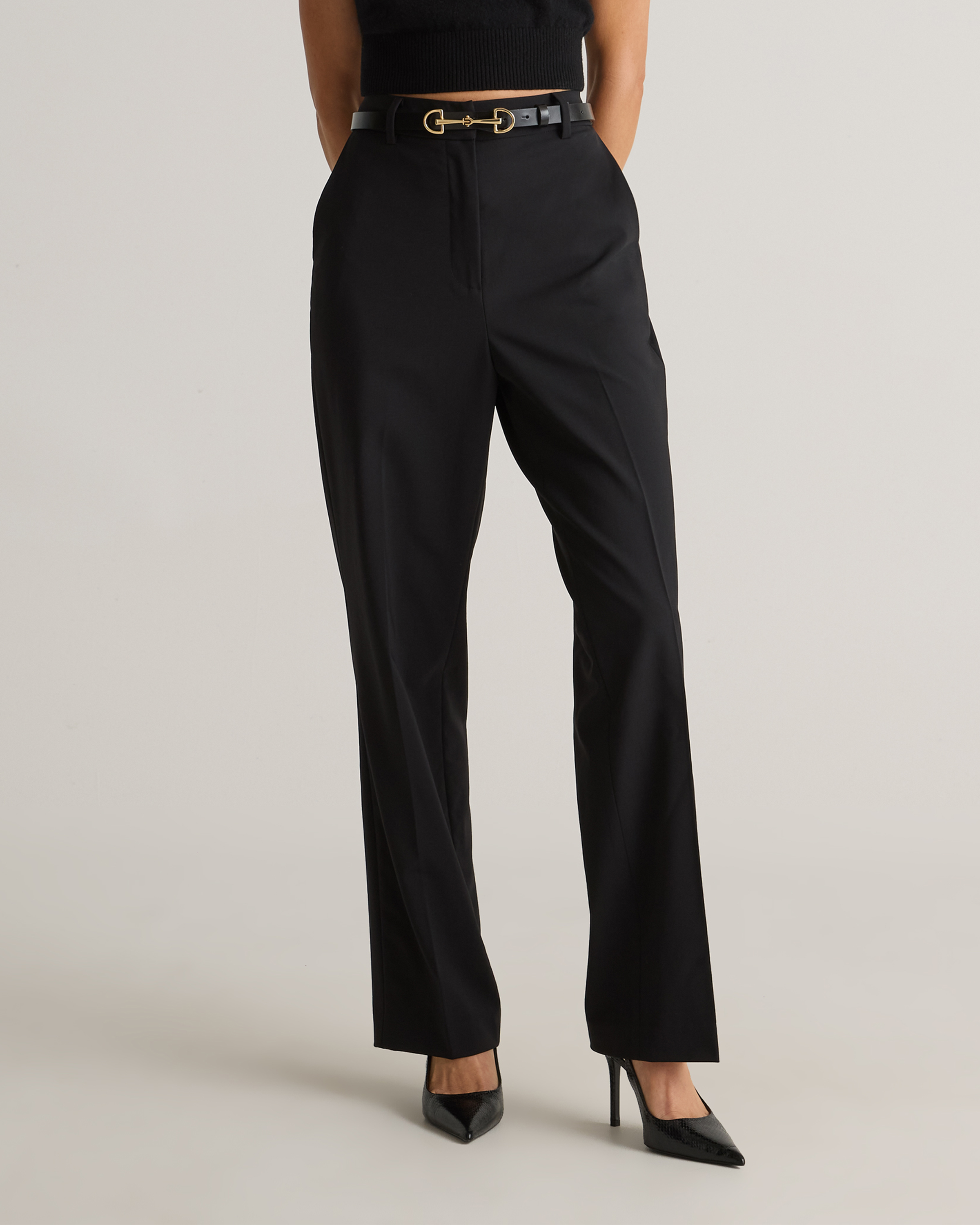 Italian Wool Straight Leg Pants — Image 15