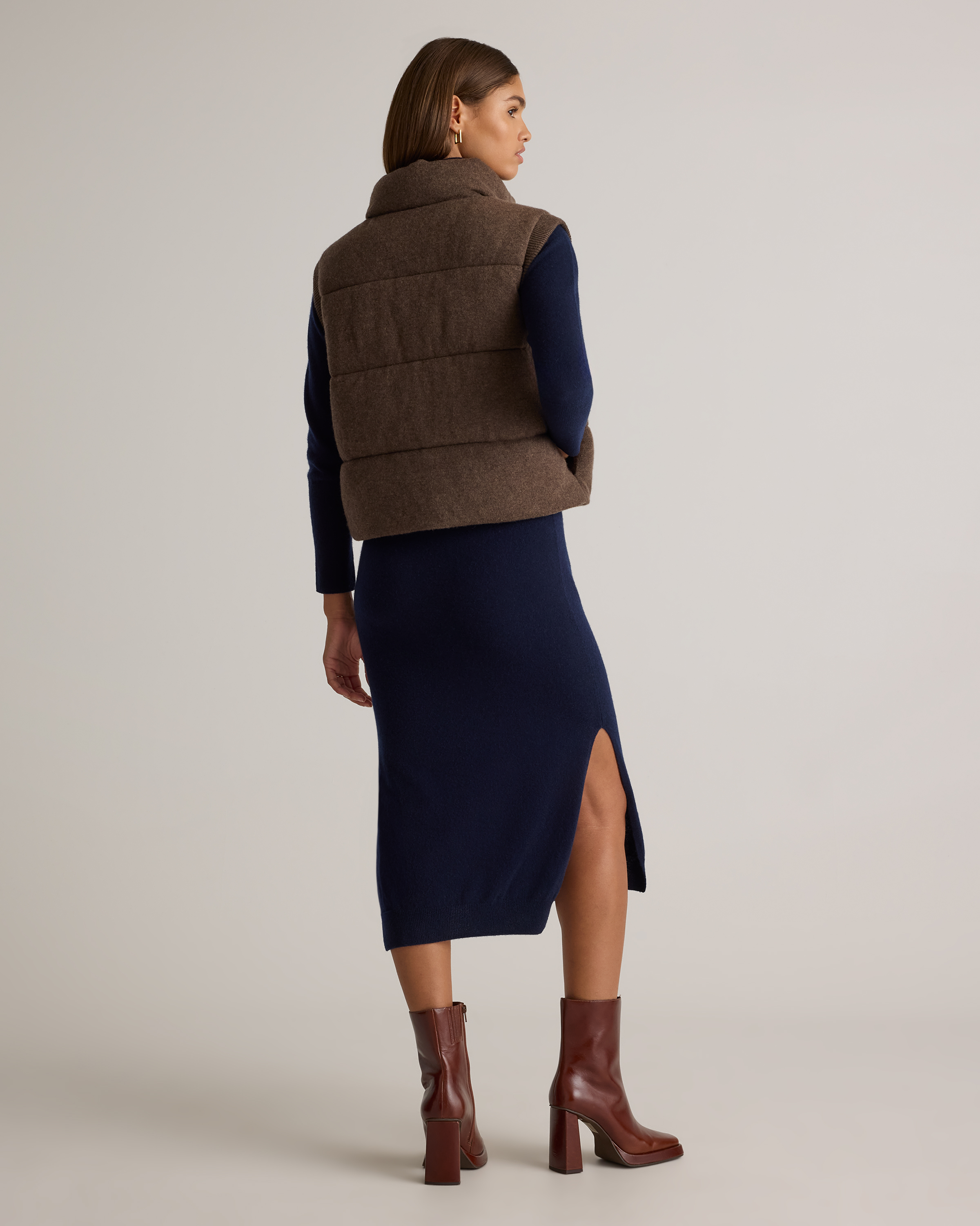Mongolian Cashmere Puffer Vest — Image 21
