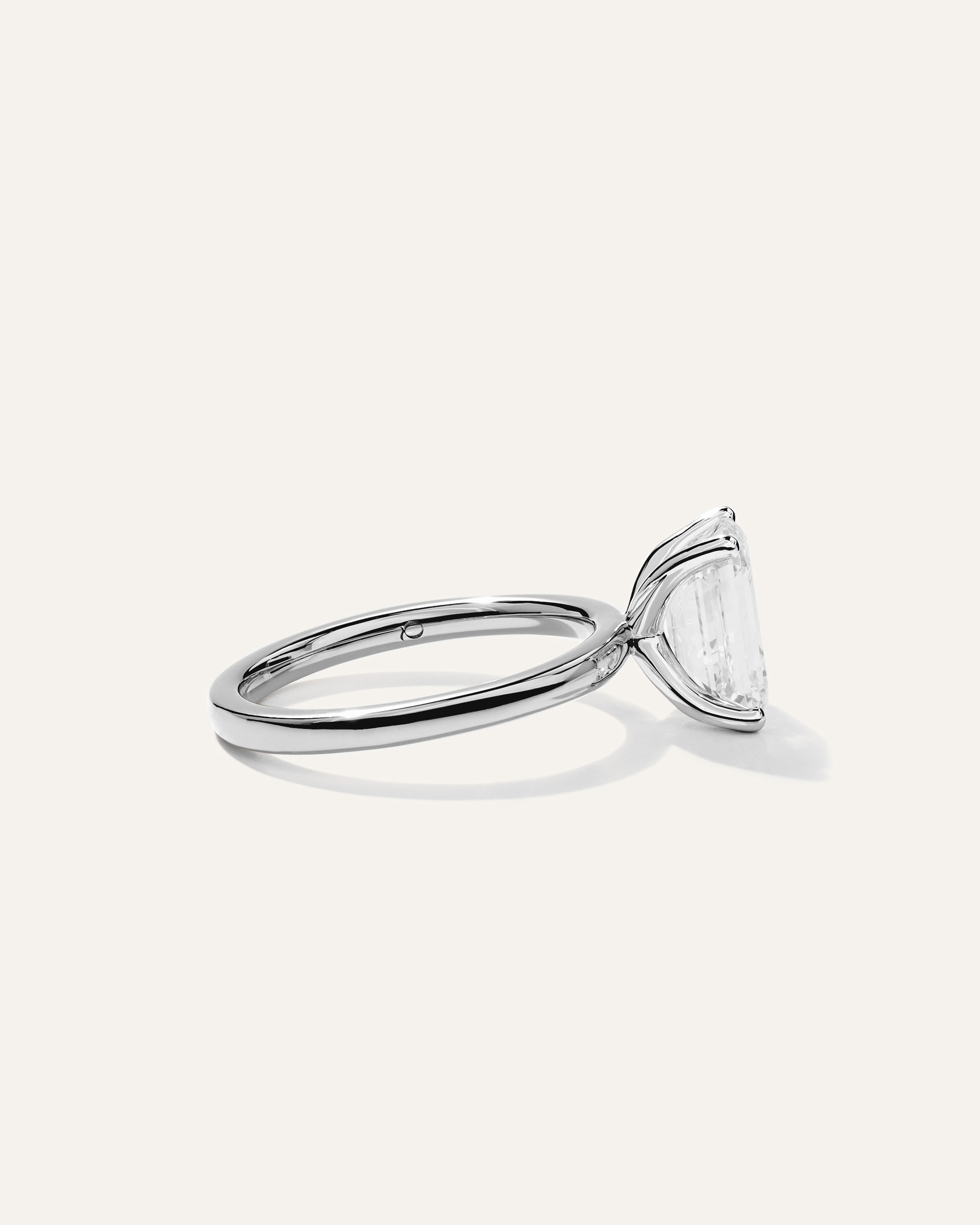Lab Grown Diamond Emerald Comfort Fit Engagement Ring - 2.5ct — Image 5