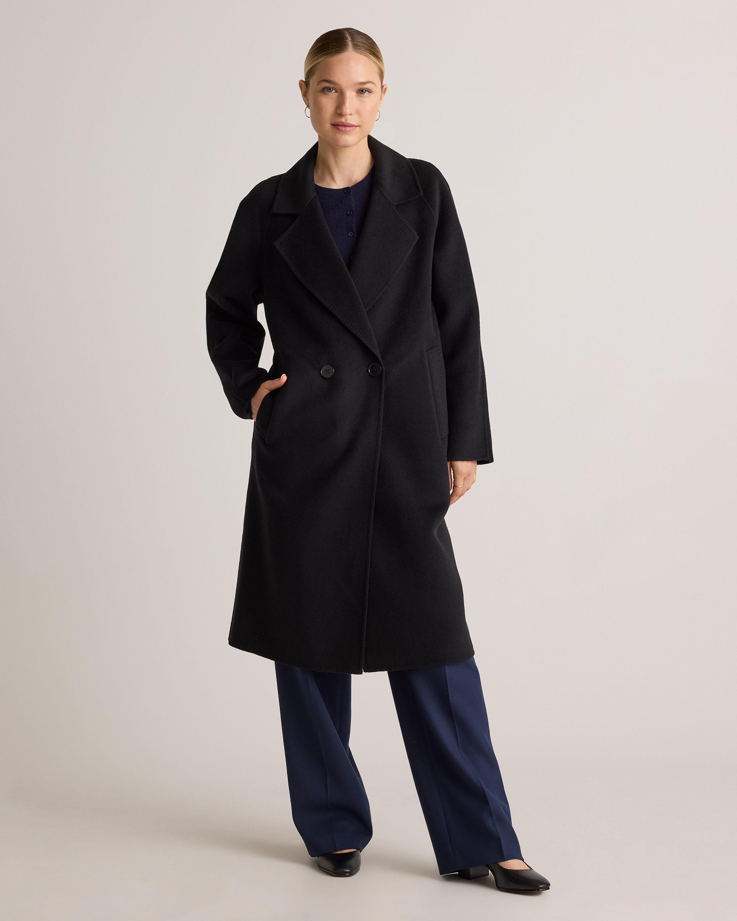 Double-Faced Merino Wool Notched Lapel Coat — Image 21