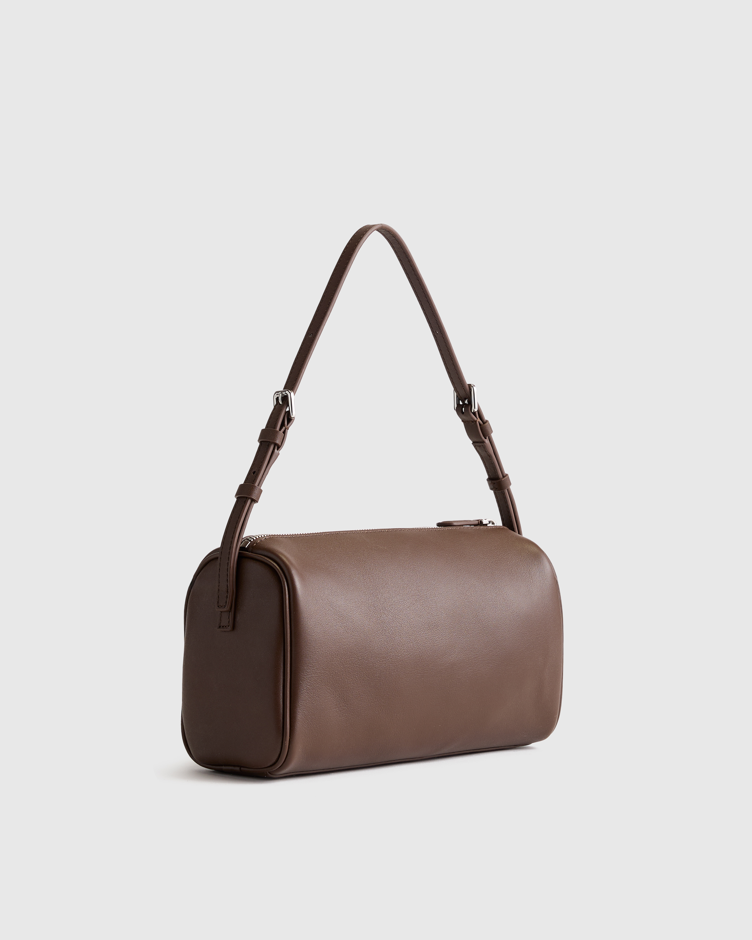 Italian Leather Mini Barrel Shoulder Bag — Image 26