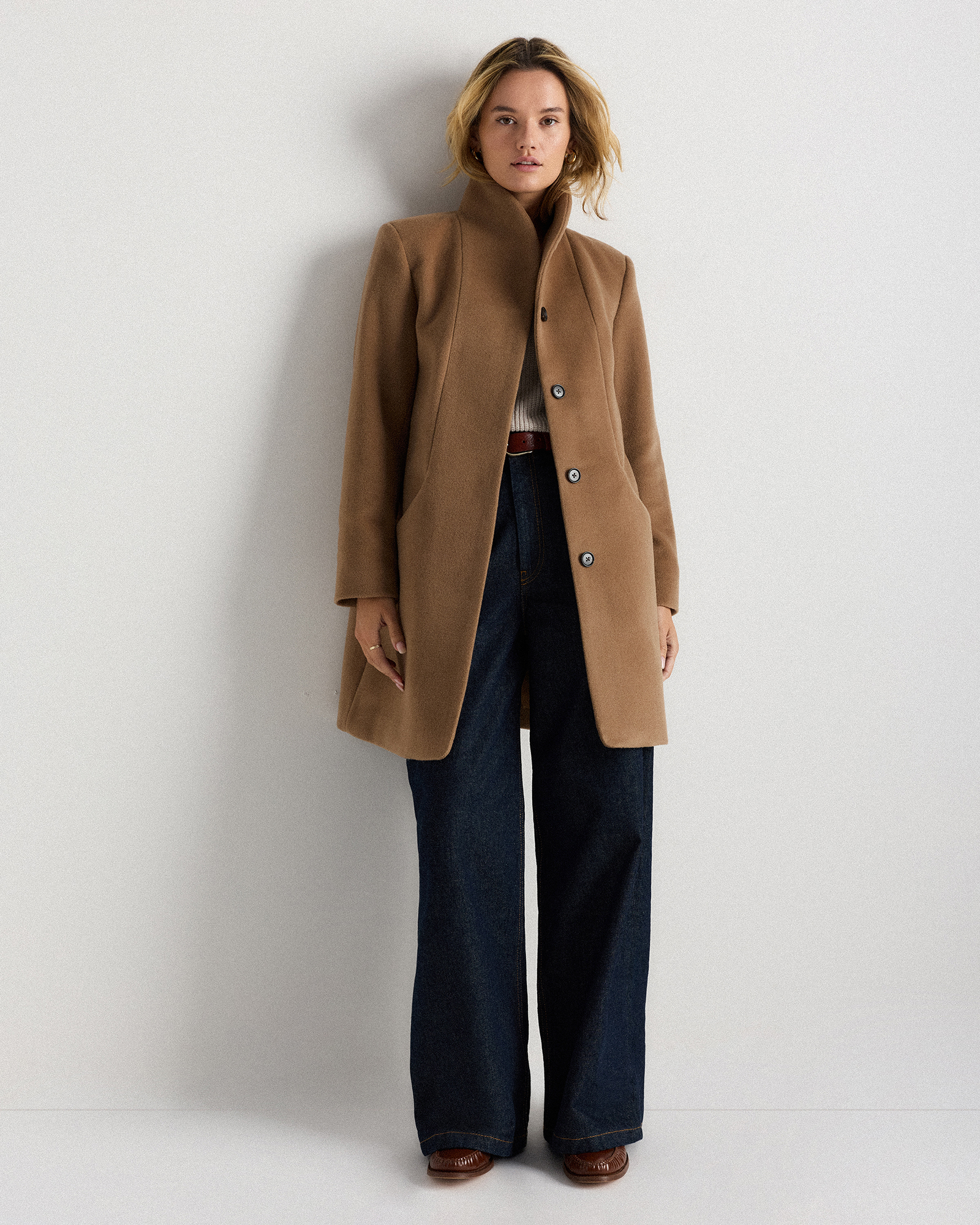 Wool Cashmere Cocoon Coat — Image 20