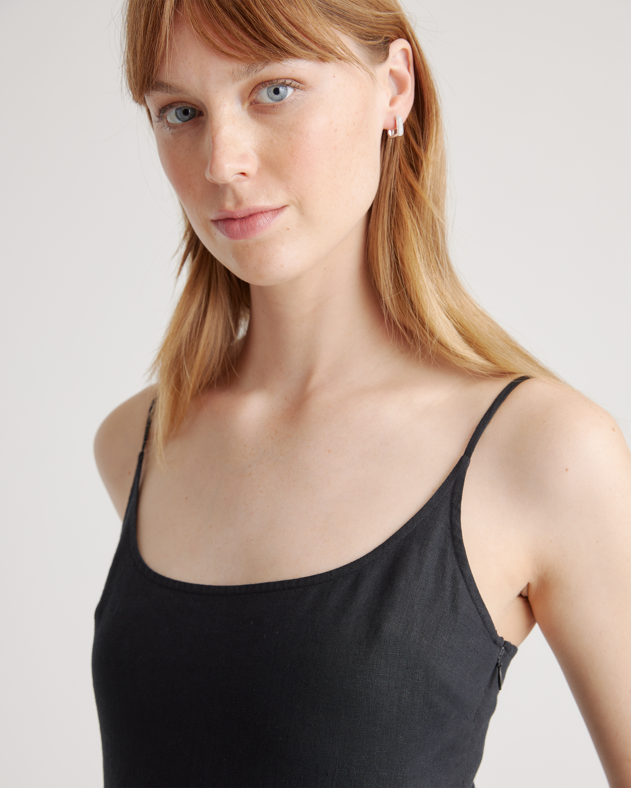 100% European Linen Scoop Neck Midi Dress — Image 12