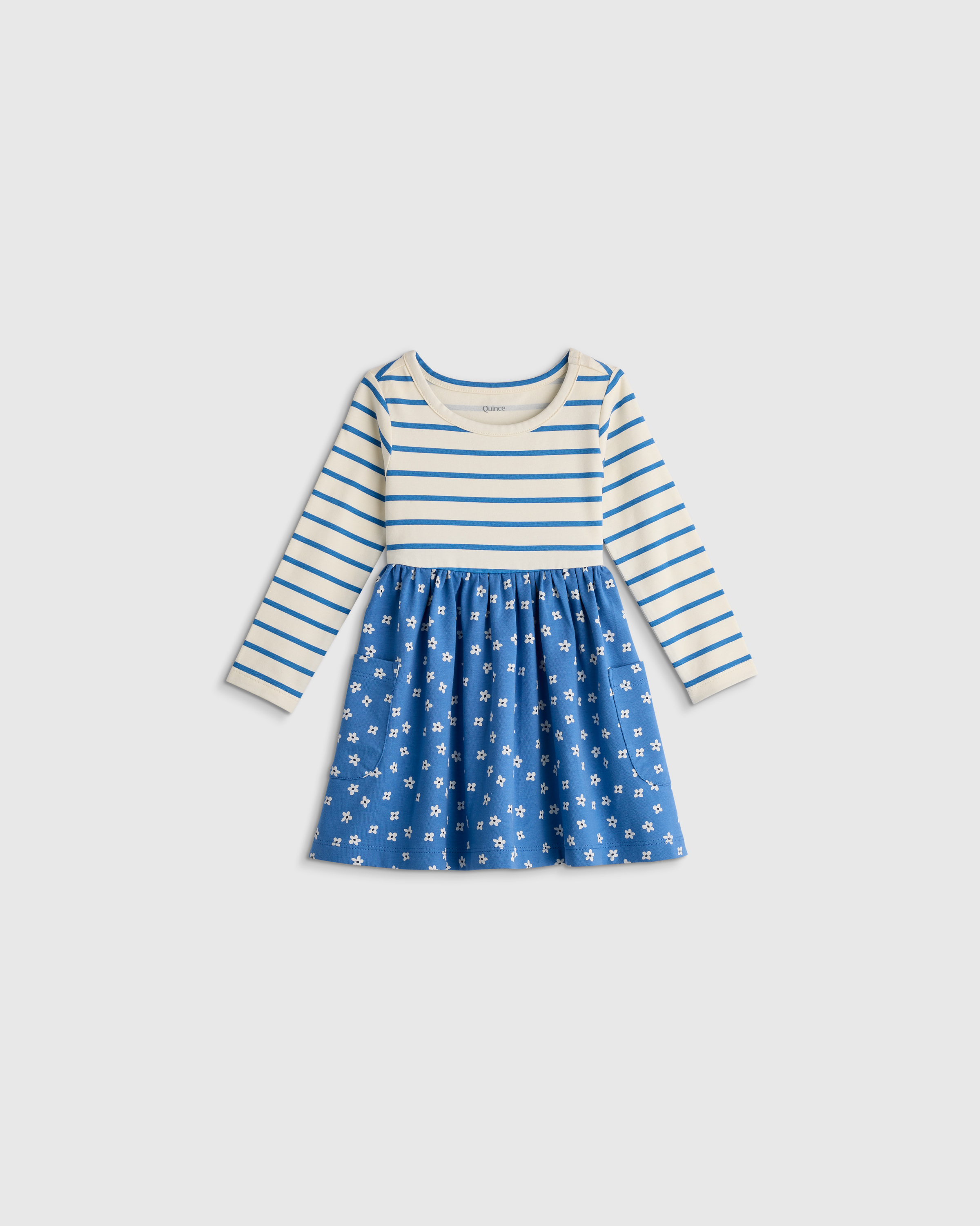 Organic Cotton Long Sleeve Fit and Flare Pocket Dress — Image 15