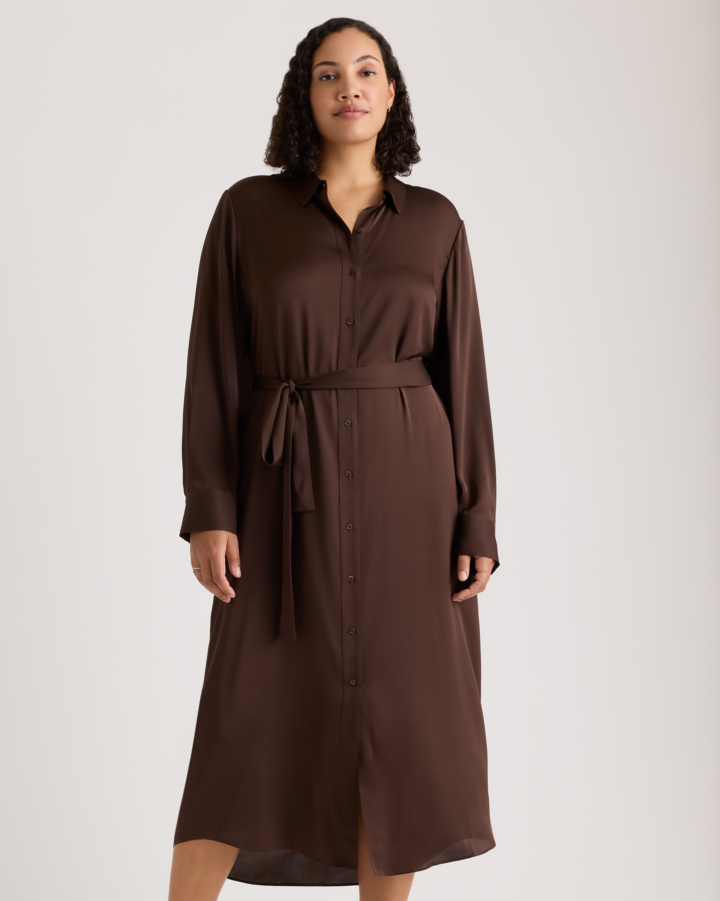 Washable Stretch Silk Maxi Shirt Dress — Image 25