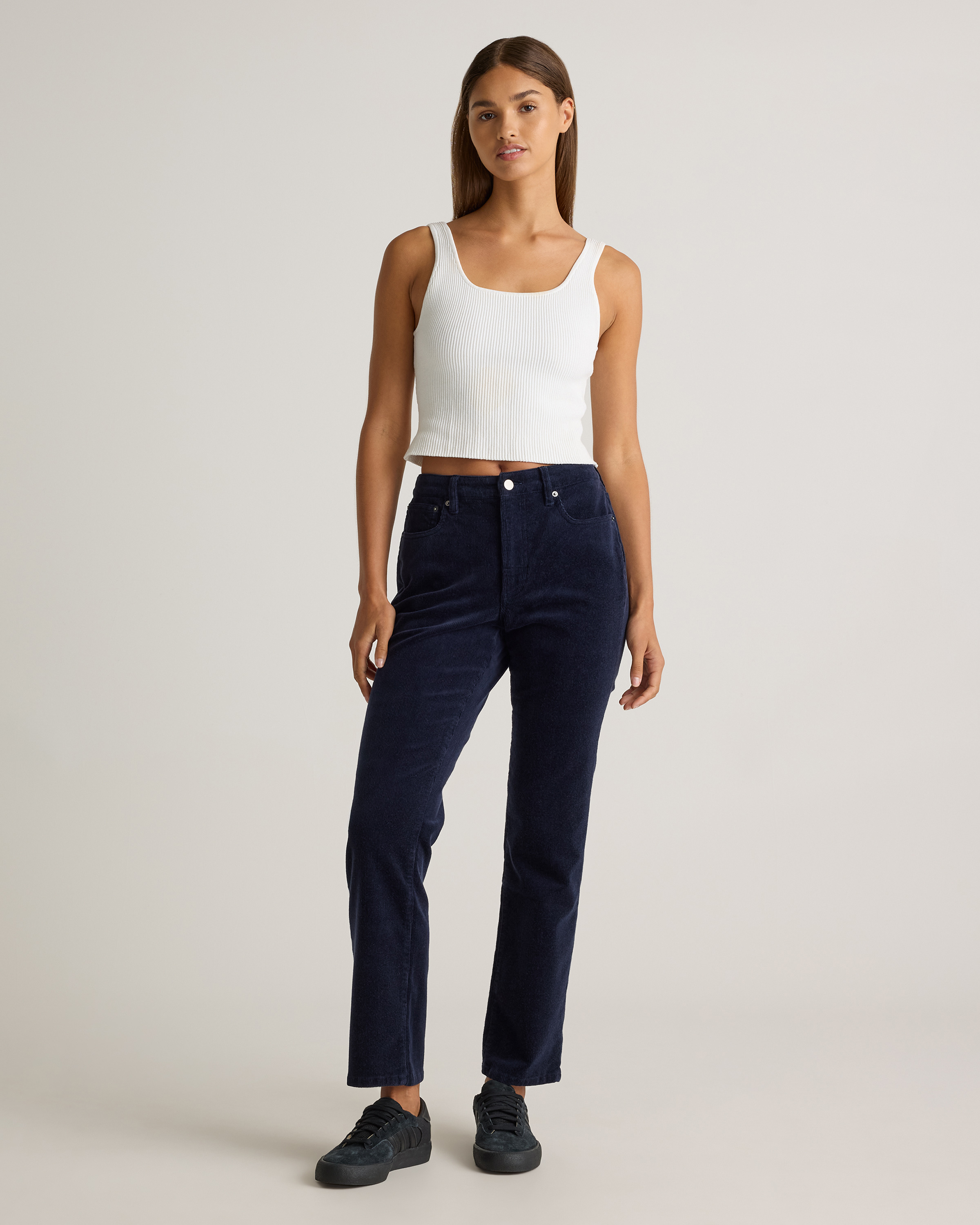 Organic Stretch Corduroy Straight Leg Pants — Image 11