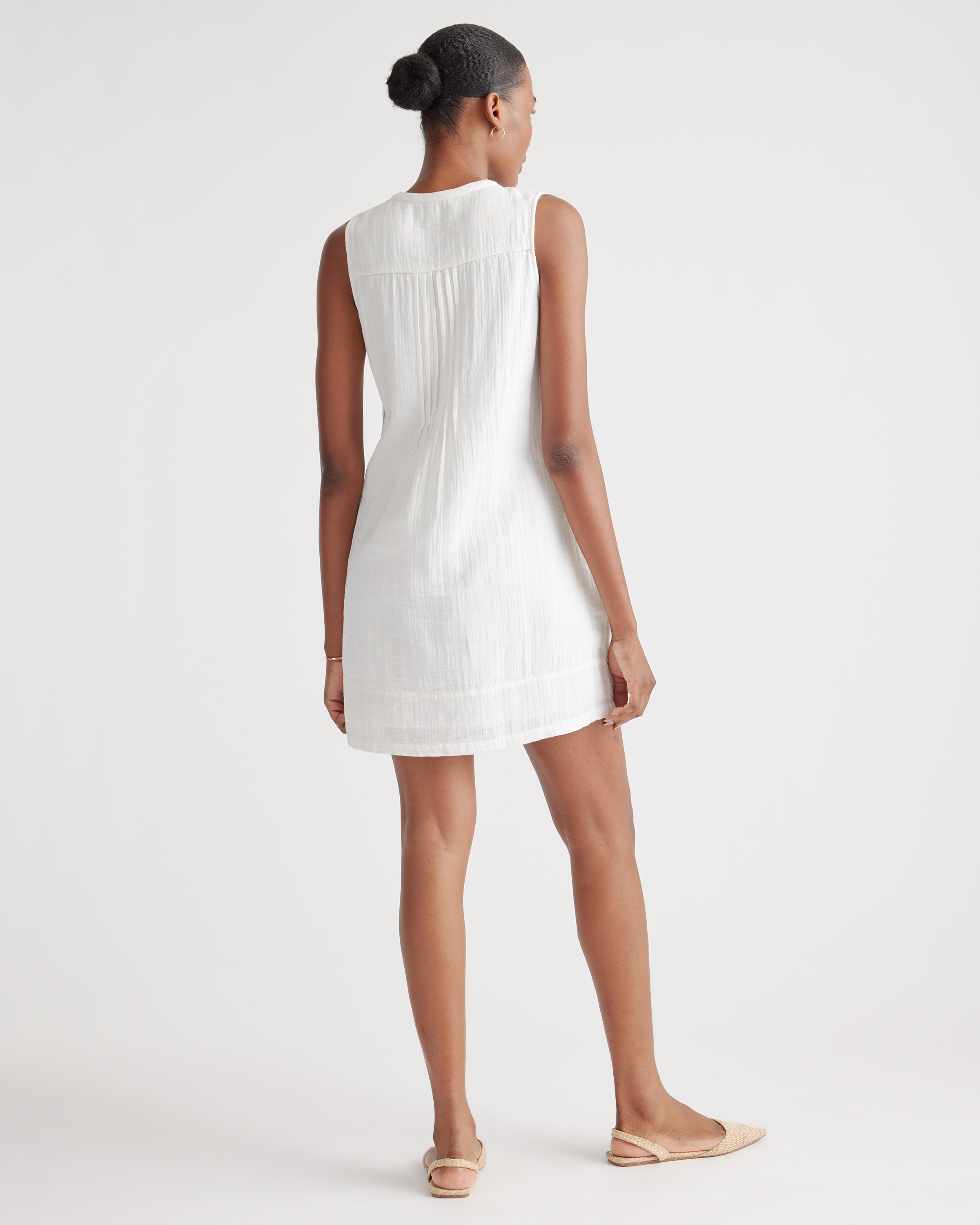 100% Organic Cotton Gauze Sleeveless Swing Dress — Image 37