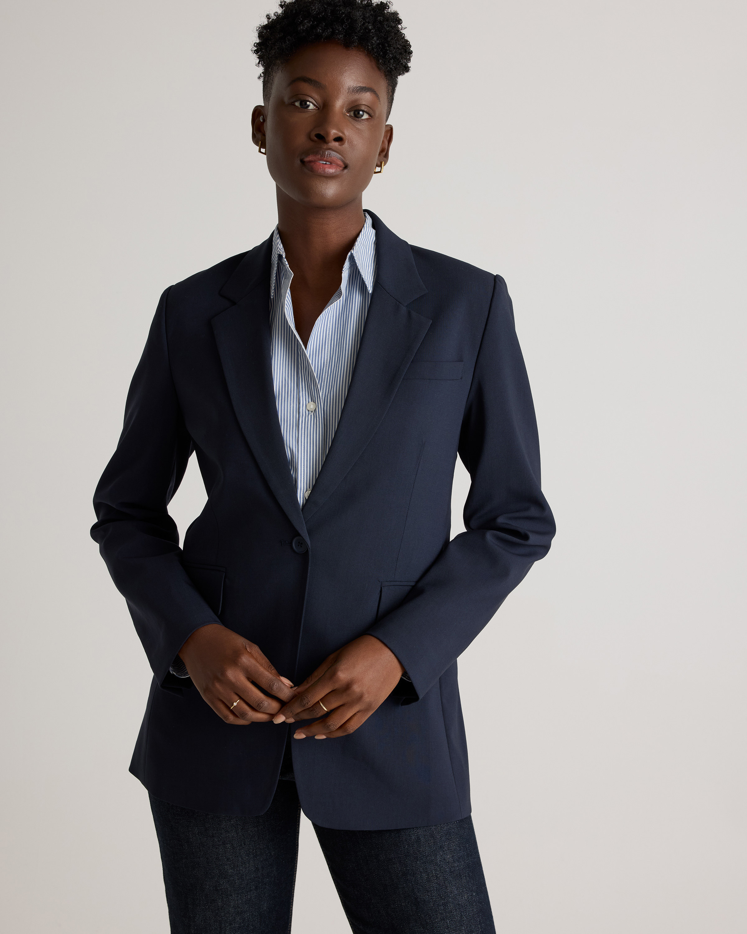 Italian Wool Long Blazer — Image 10