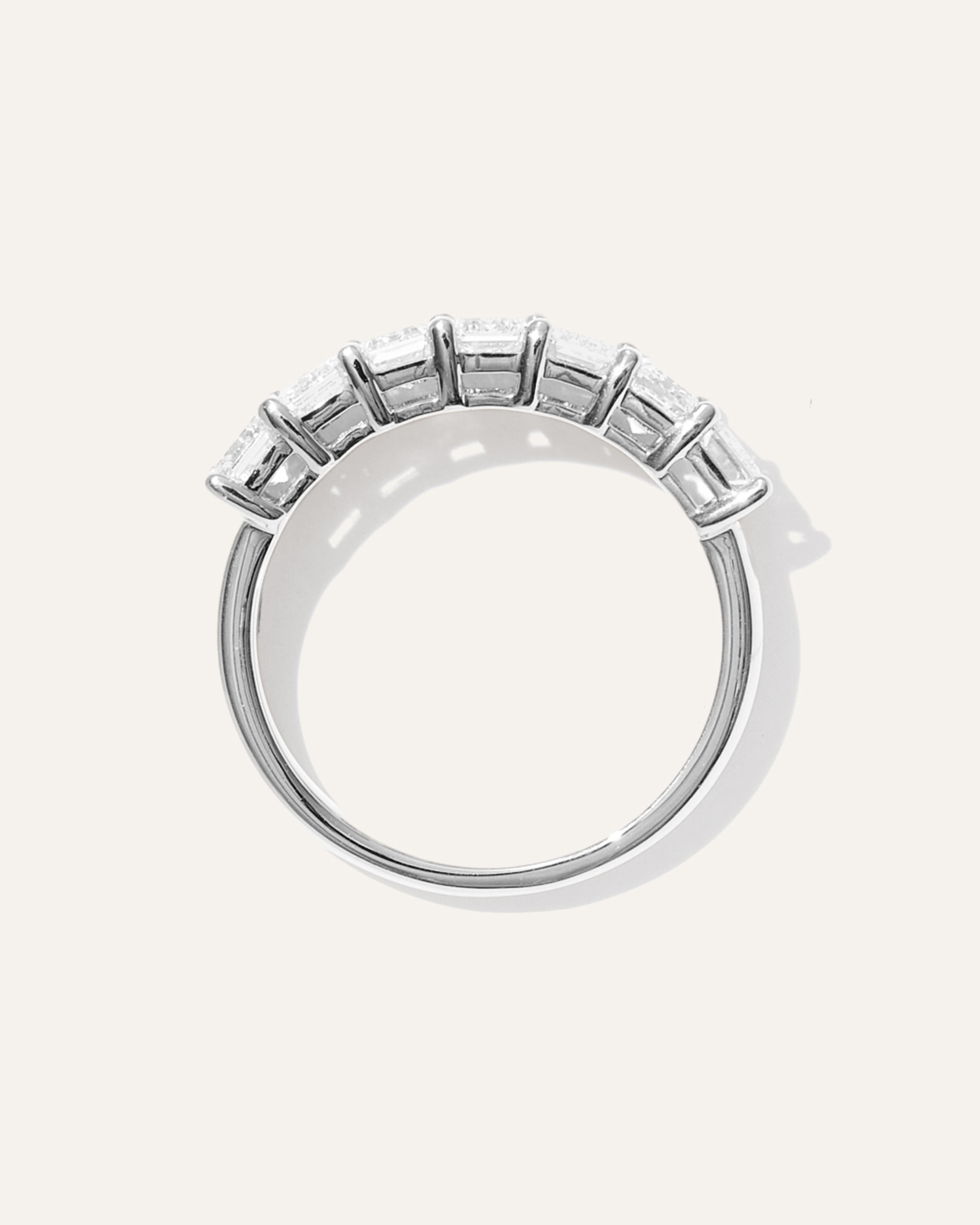 Lab Grown Diamond Emerald Seven Stone Band — Image 8